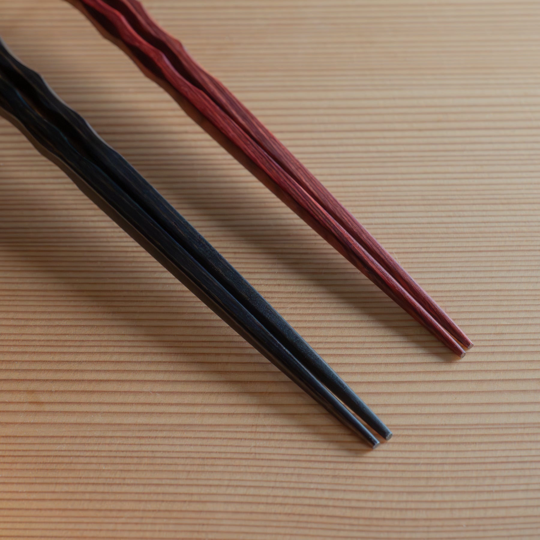 Wavy Grip Wood Grain Chopsticks