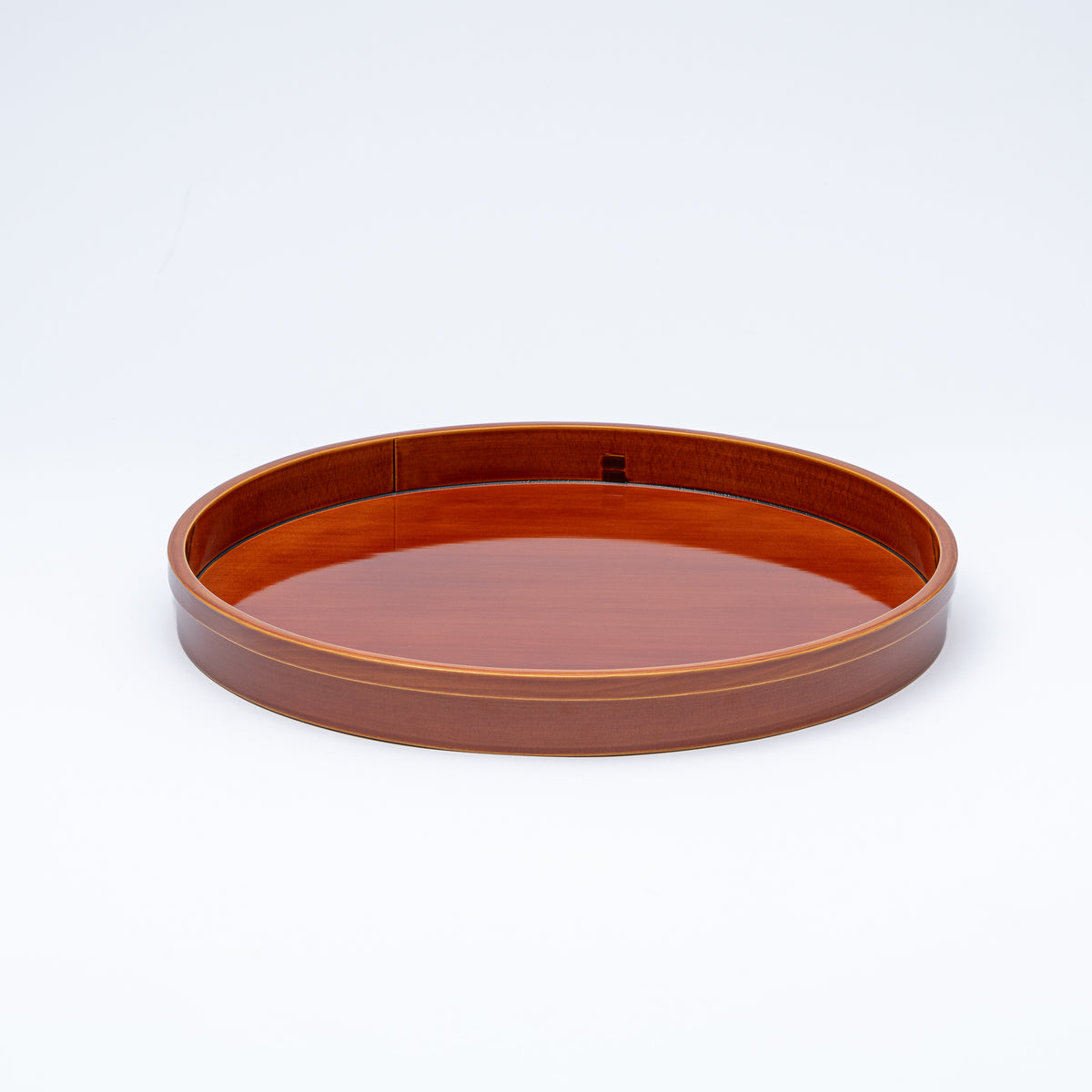 Golden Amber Bentwood Round Tray