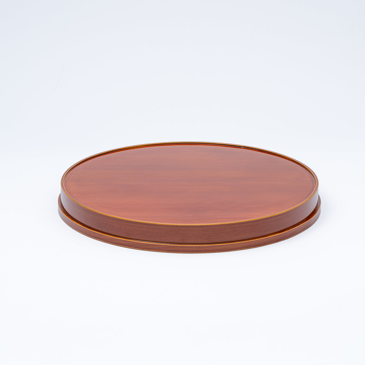 Golden Amber Bentwood Round Tray