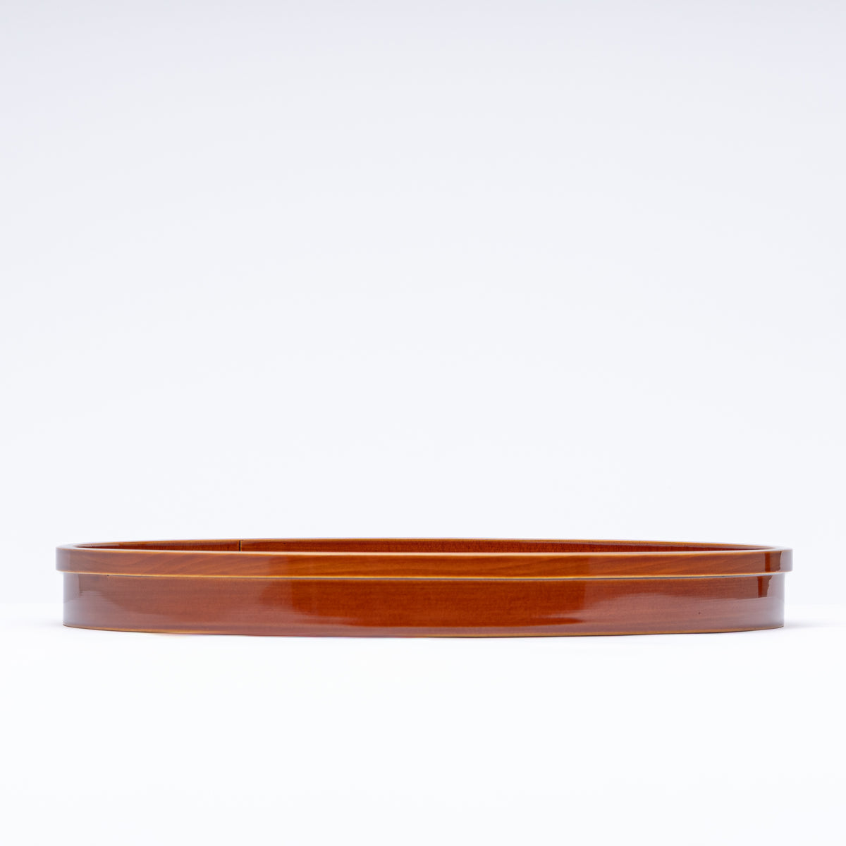 Golden Amber Bentwood Round Tray