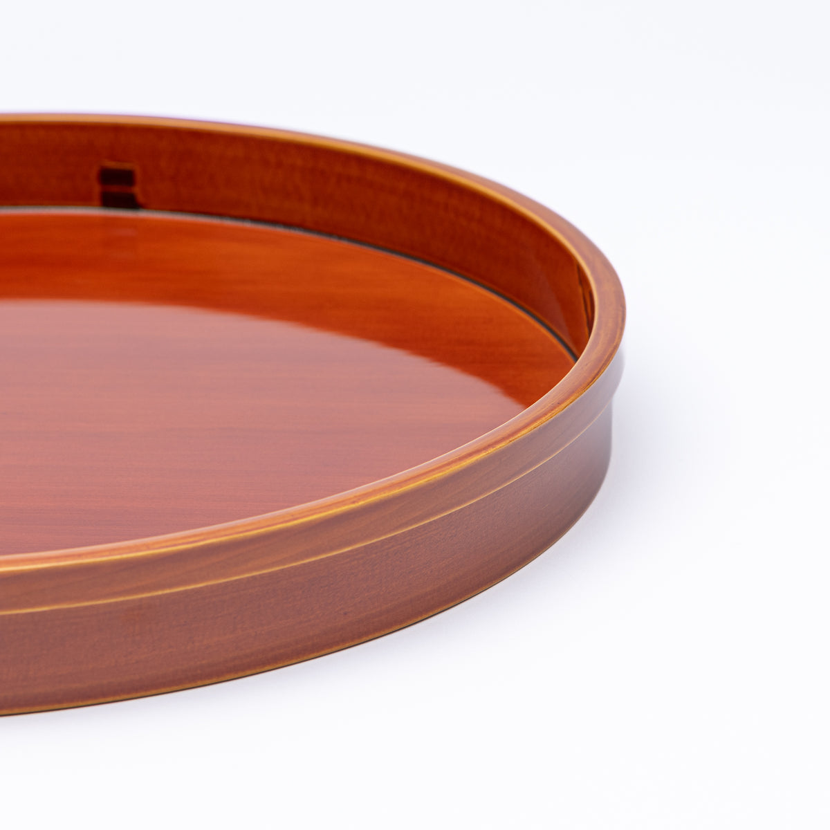 Golden Amber Bentwood Round Tray