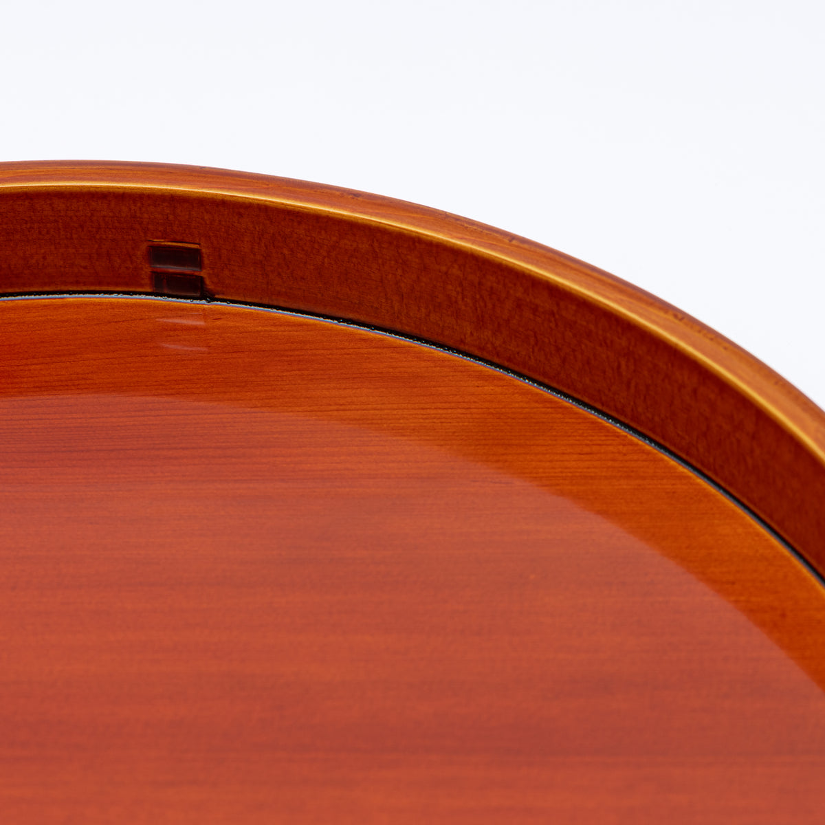 Golden Amber Bentwood Round Tray