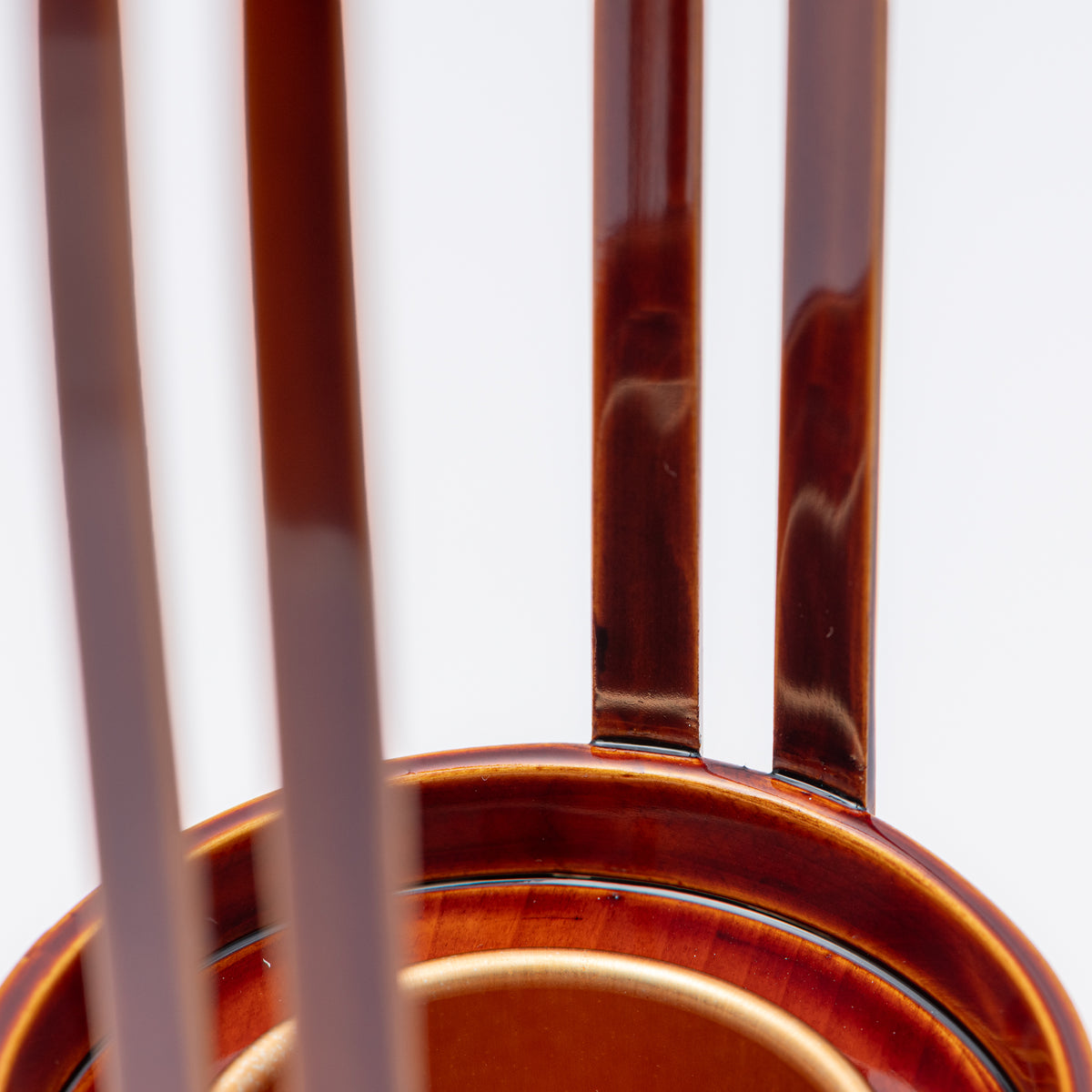 Golden Amber Flower Vase with Handle
