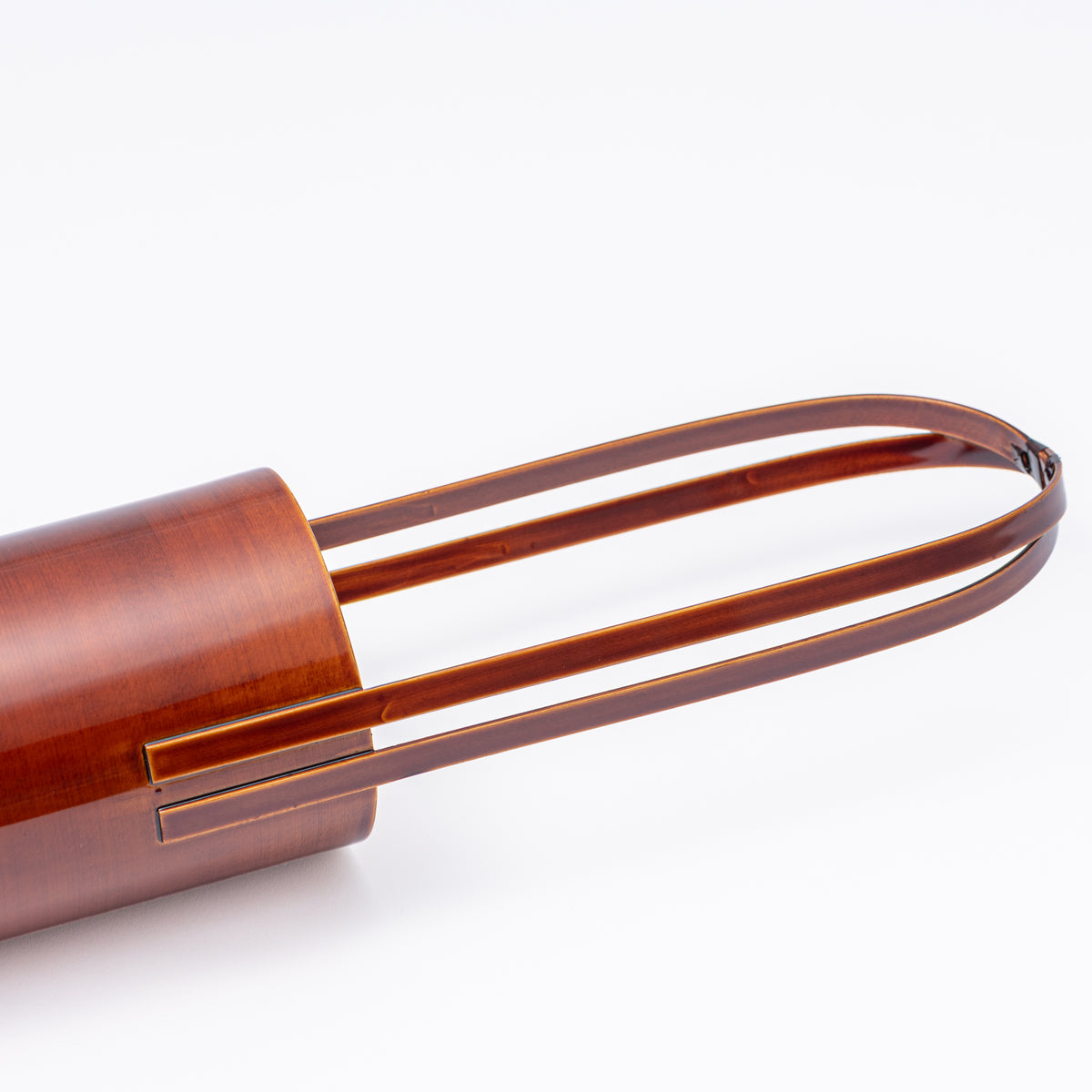 Golden Amber Flower Vase with Handle