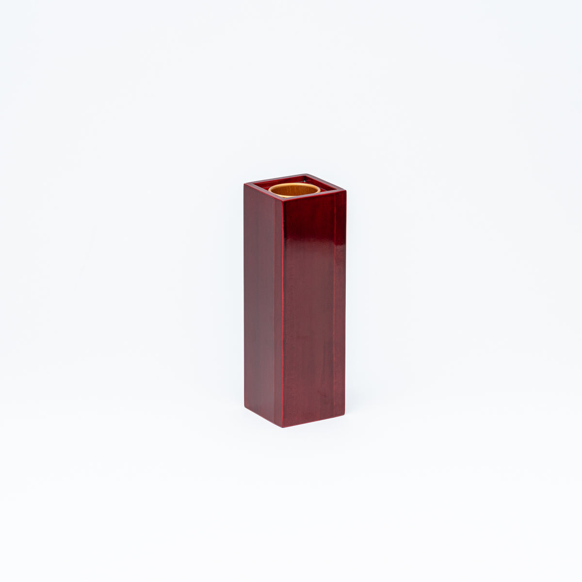 Red Amber Faceted Flower Vase