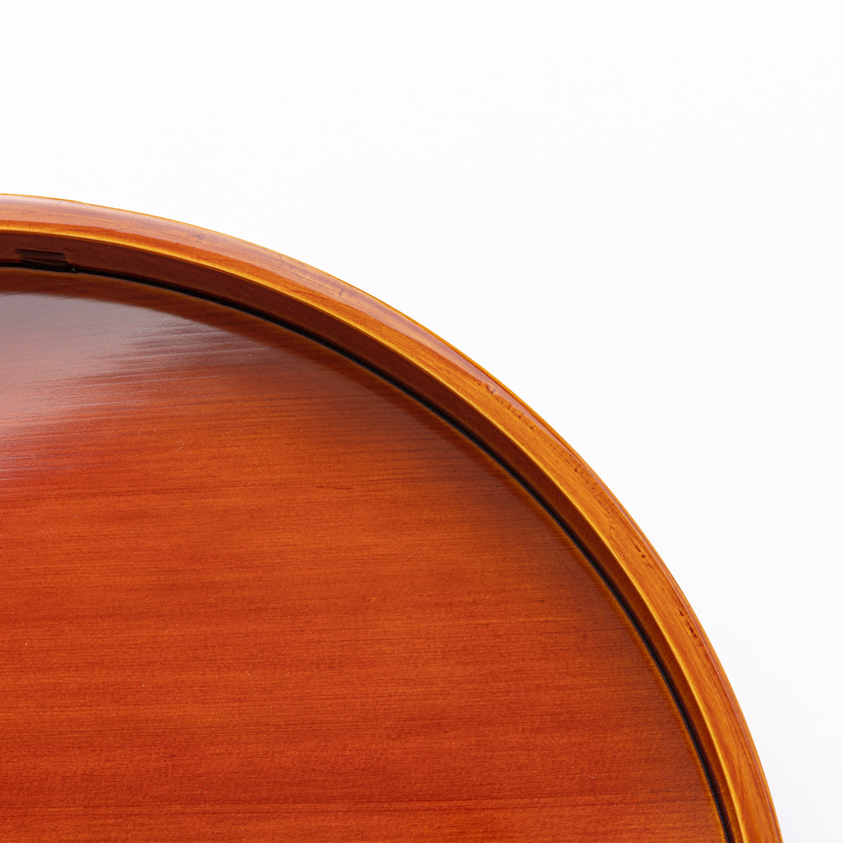Golden Amber Bentwood Round Tray