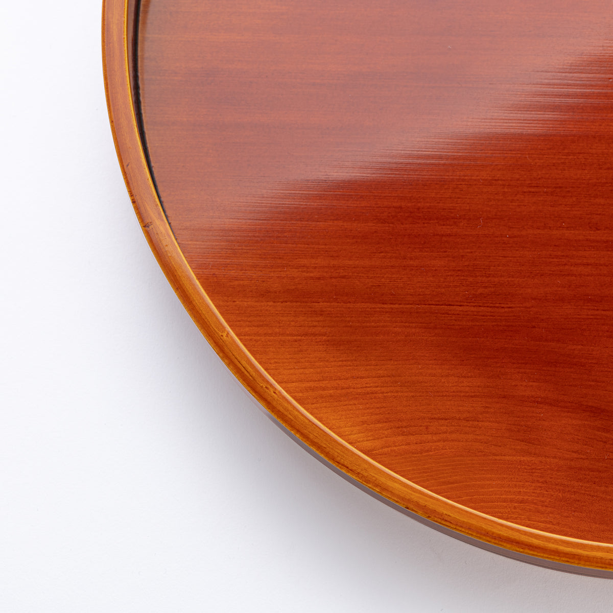 Golden Amber Bentwood Round Tray