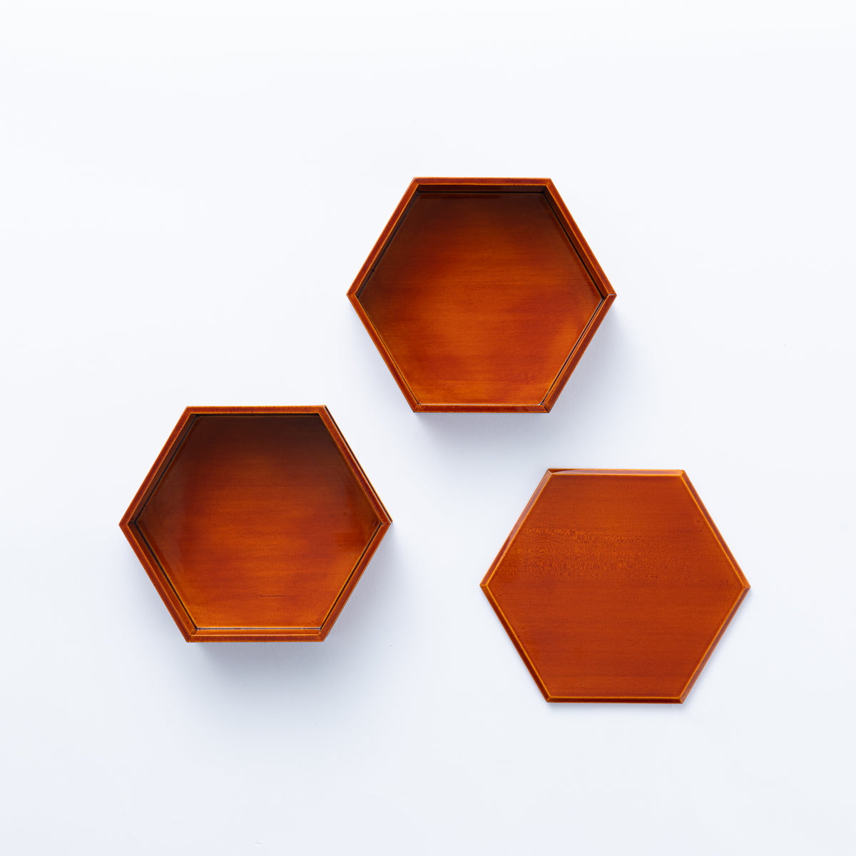 Golden Amber Hexagonal Jubako Bento Box