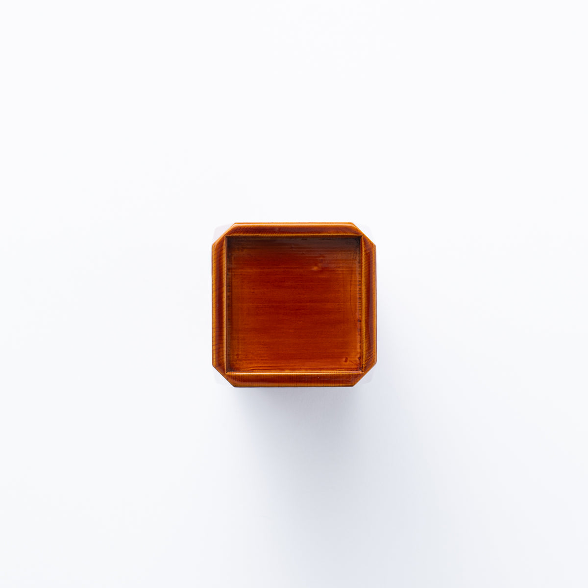 Golden Amber Corner-Cut Flower Vase