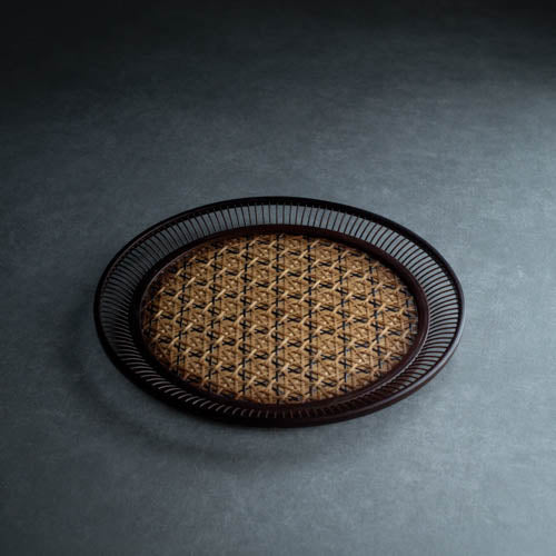 Hemp Leaf Designed Basketry Large Tray