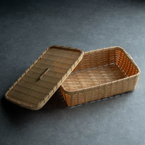Bento-Box aus gewebtem Bambus L
