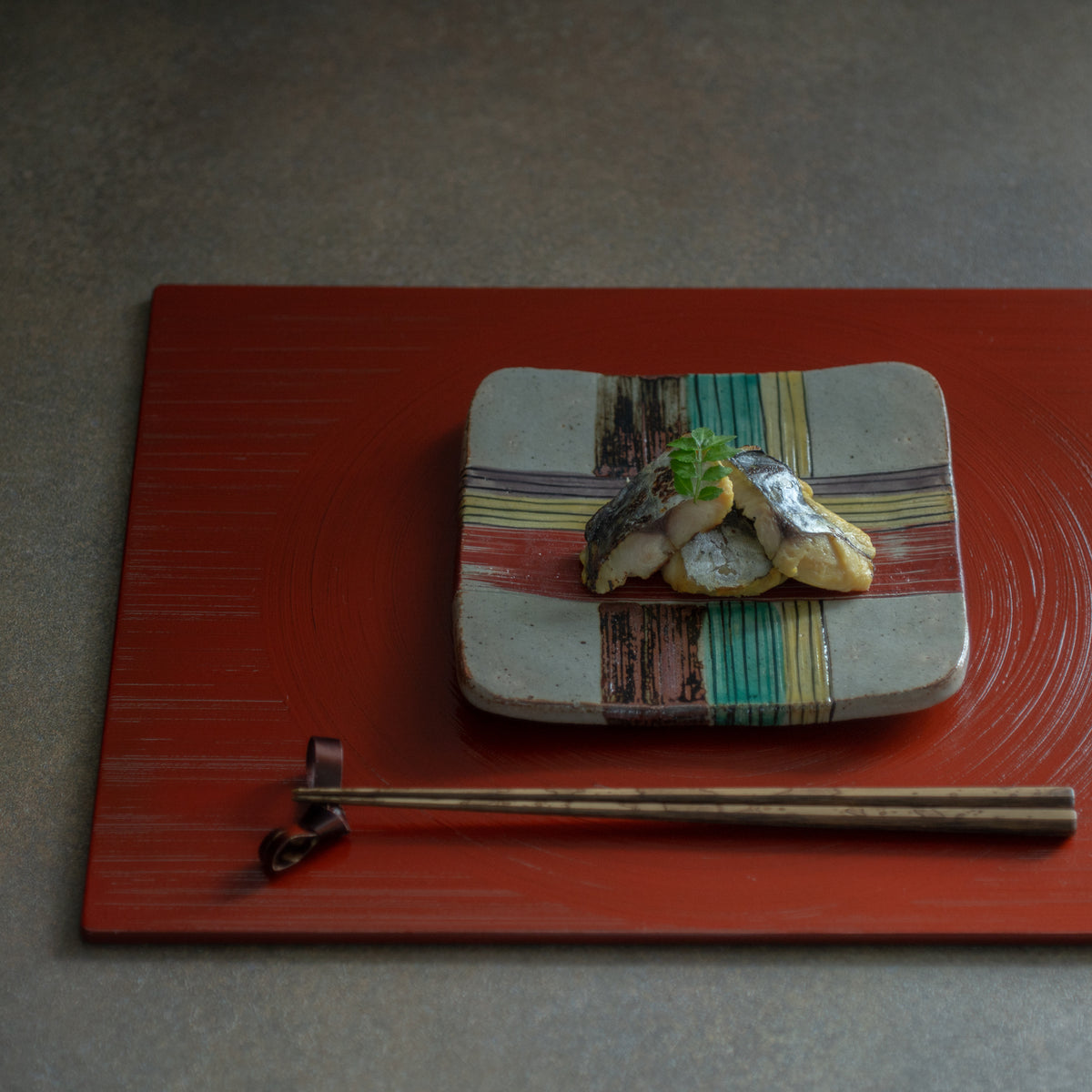 Two-Sided Hakeme Circle Kaiseki Placemat
