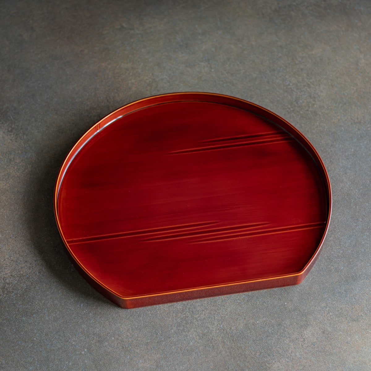 Golden Amber Half Moon Tray