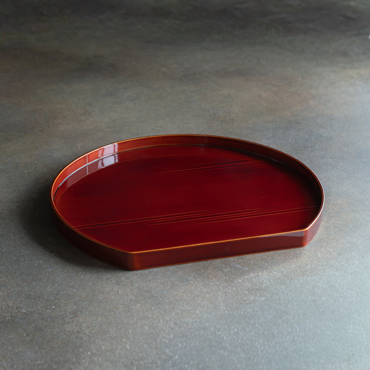 Golden Amber Half Moon Tray