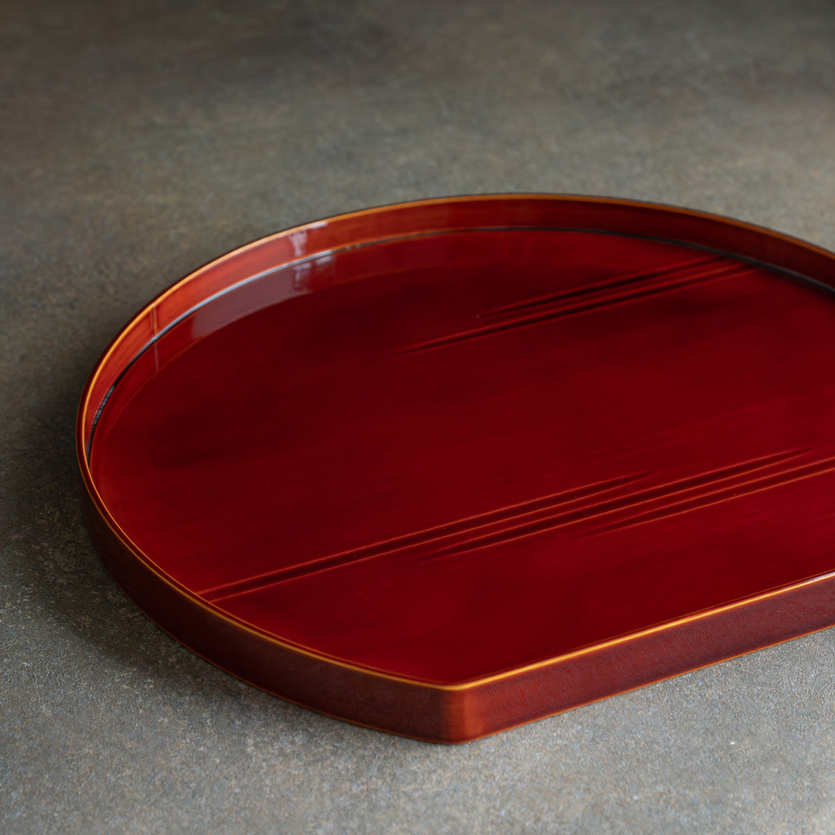 Golden Amber Half Moon Tray