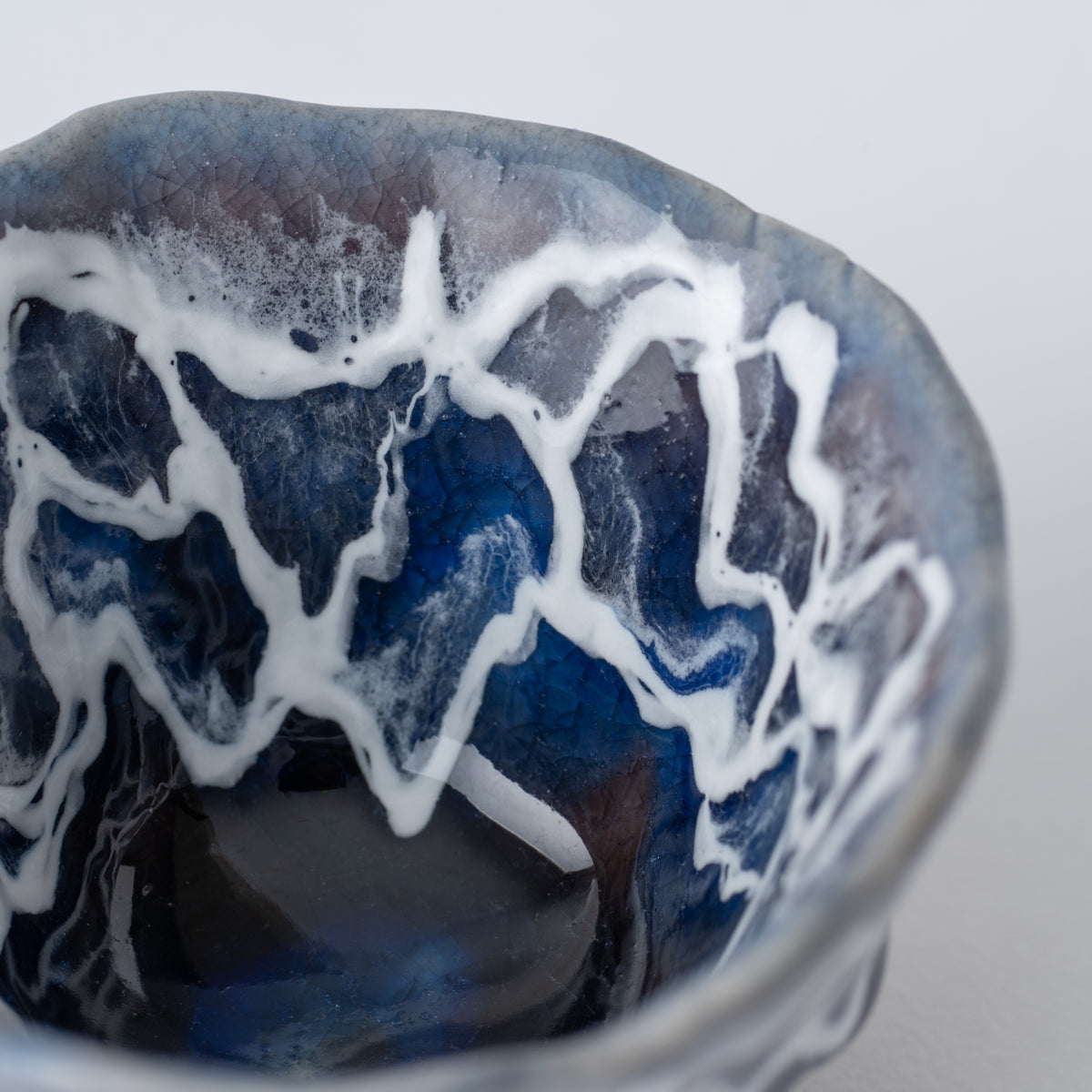 Sazameku Cascade Blue and Platinum Luster