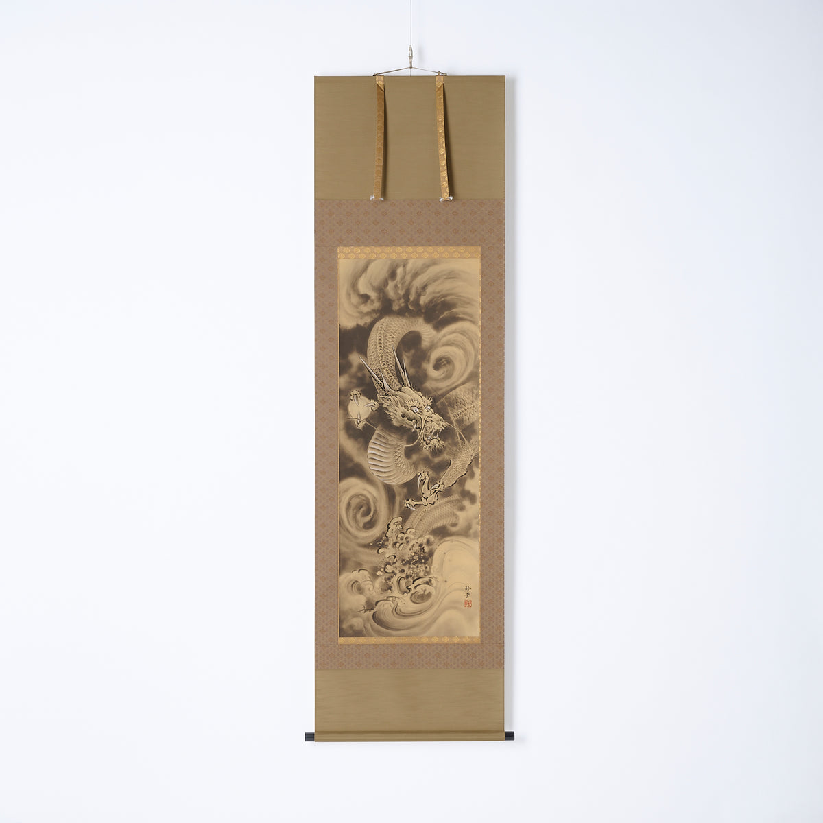 Golden Dragon Kakejiku Hanging Scroll