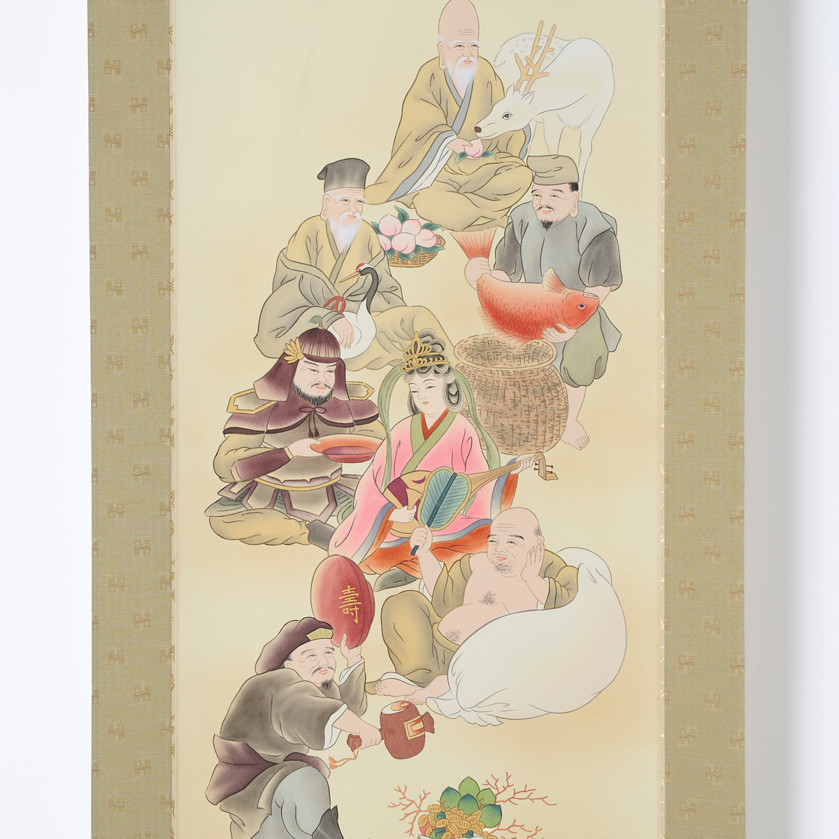 Seven Lucky Gods Kakejiku Hanging Scroll