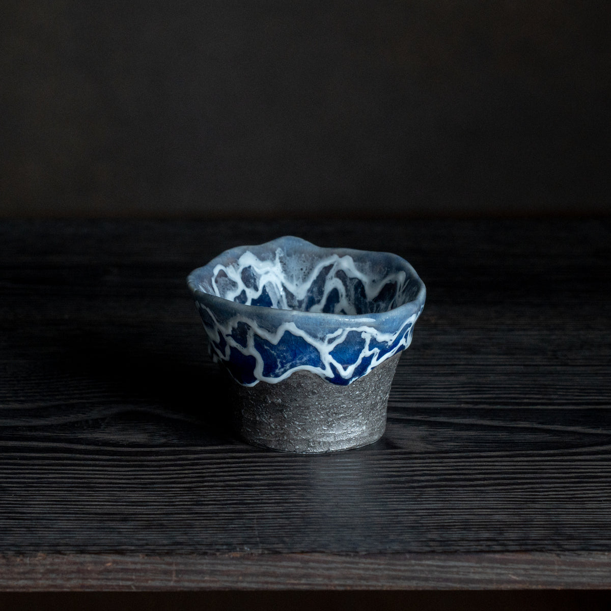 Sazameku Cascade Blue and Platinum Luster