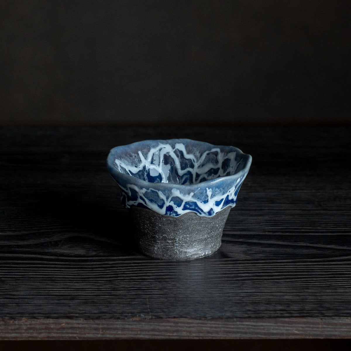 Sazameku Cascade Blue and Platinum Luster