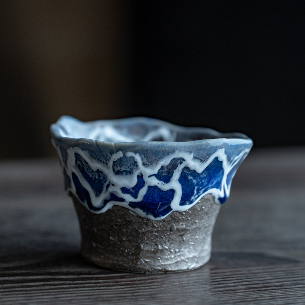 Sazameku Cascade Blue and Platinum Luster