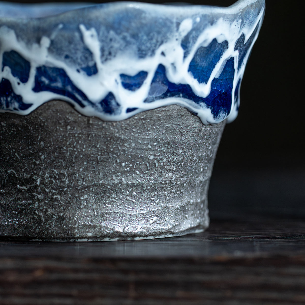 Sazameku Cascade Blue and Platinum Luster