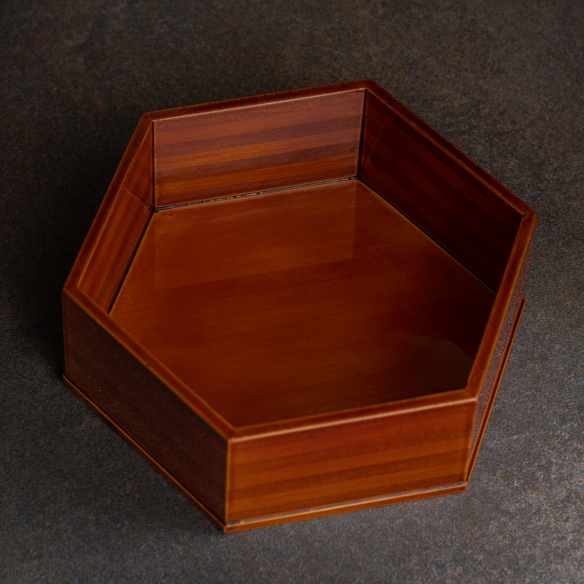 Golden Amber Hexagonal Jubako Bento Box
