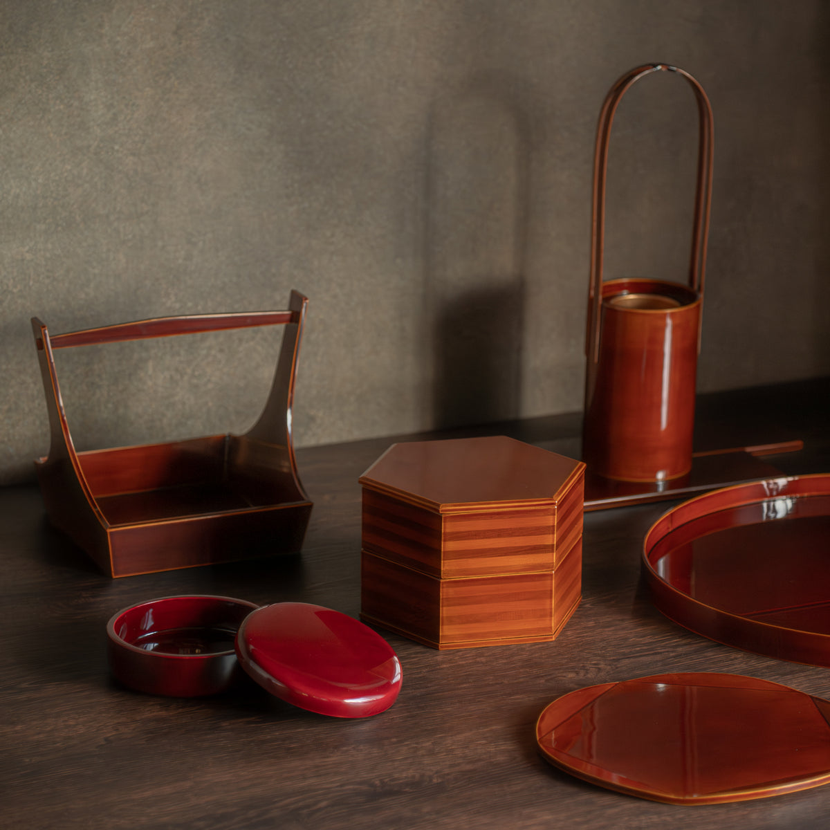 Golden Amber Hand-Carried Serving Tray