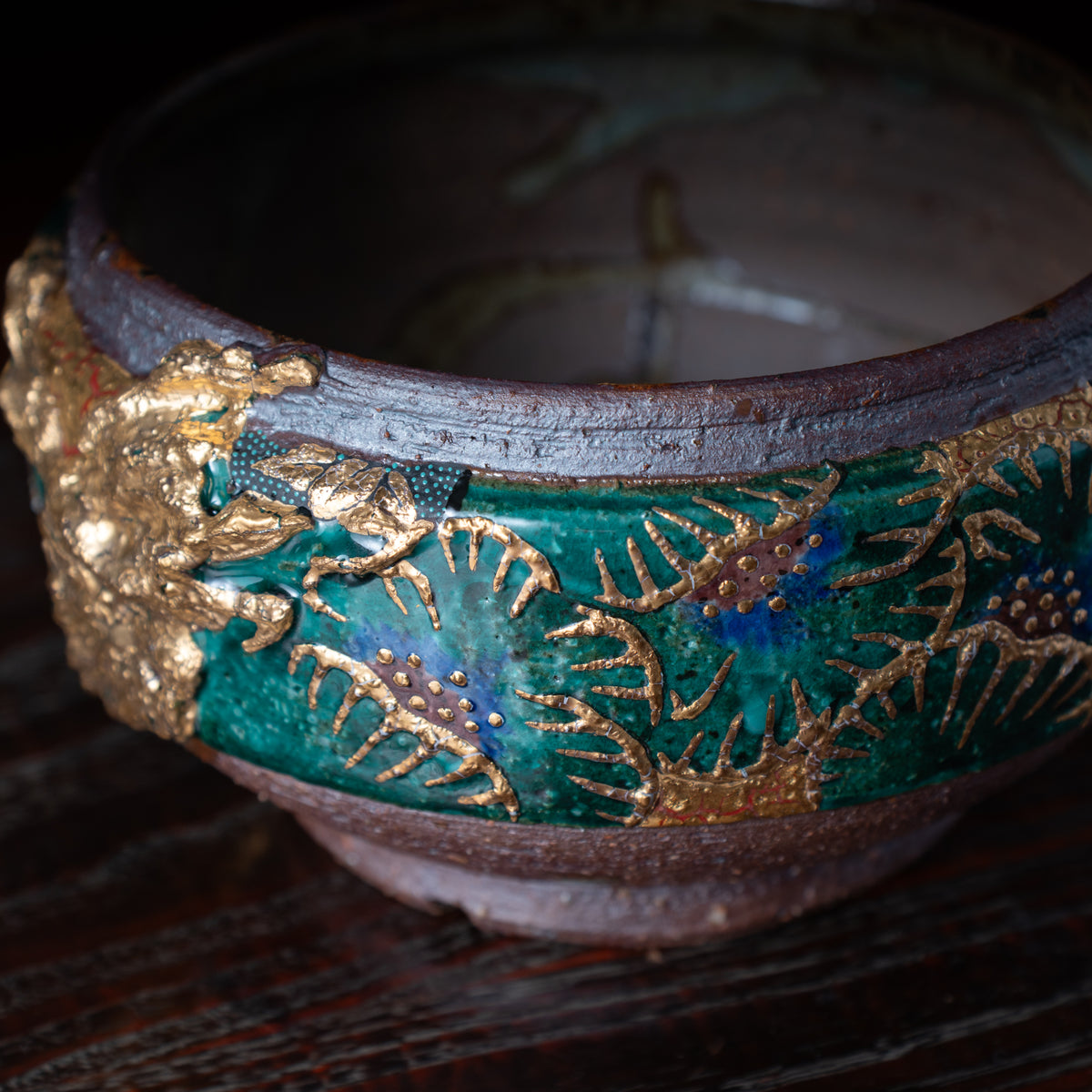 Gold Plum Round Plant Pot
