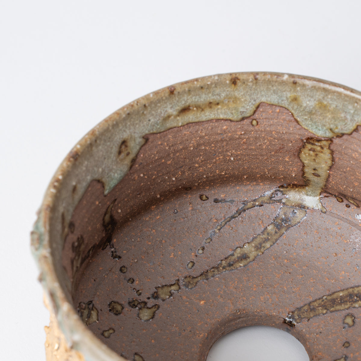 Gold Plum and Seigaiha Flared Plant Pot