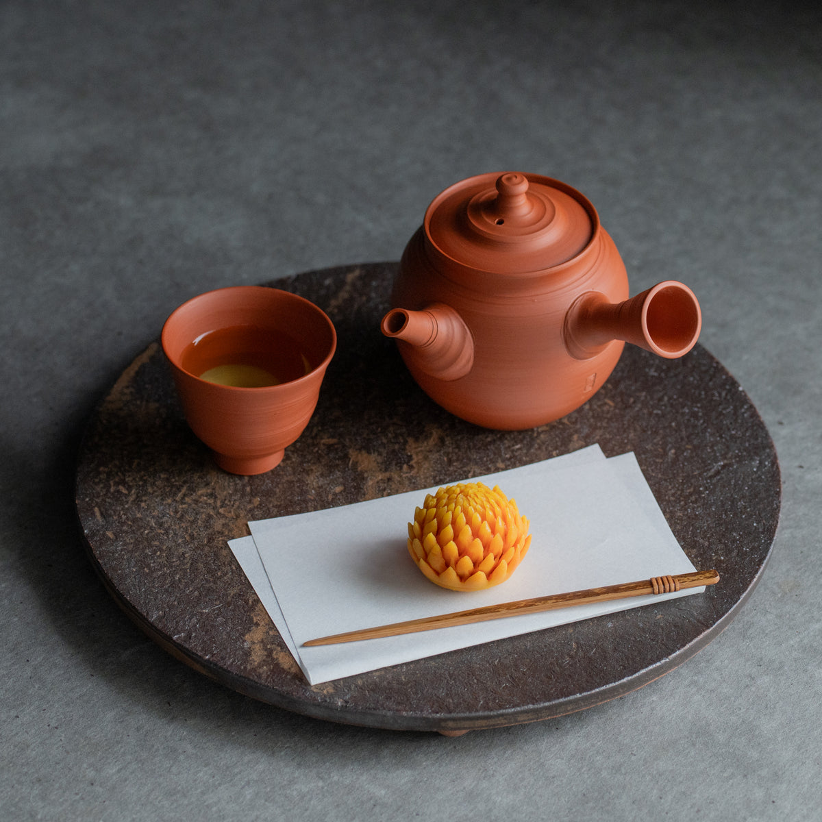 Red Clay Japanese Tea Set