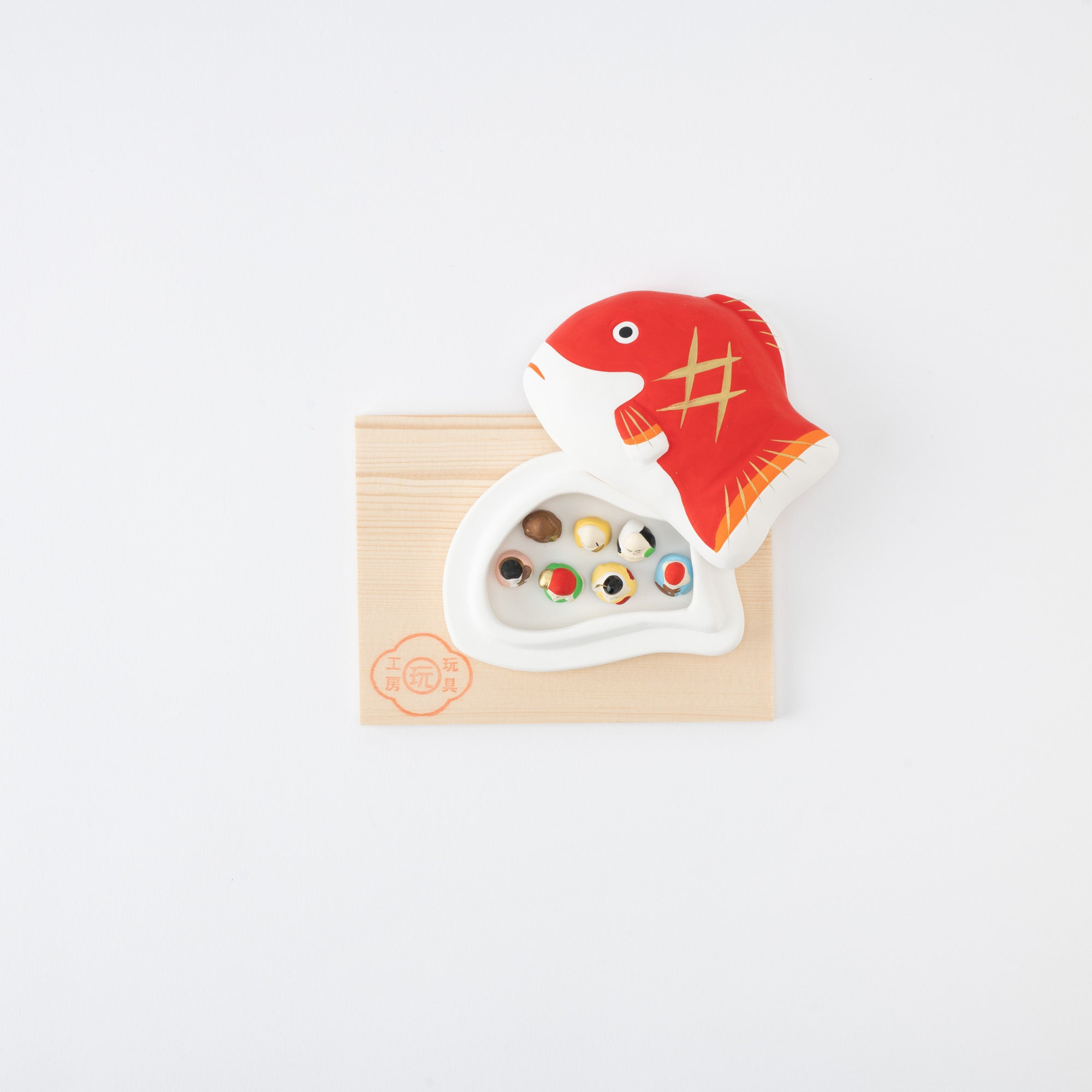 Sea Bream and Seven Lucky Gods Figurine