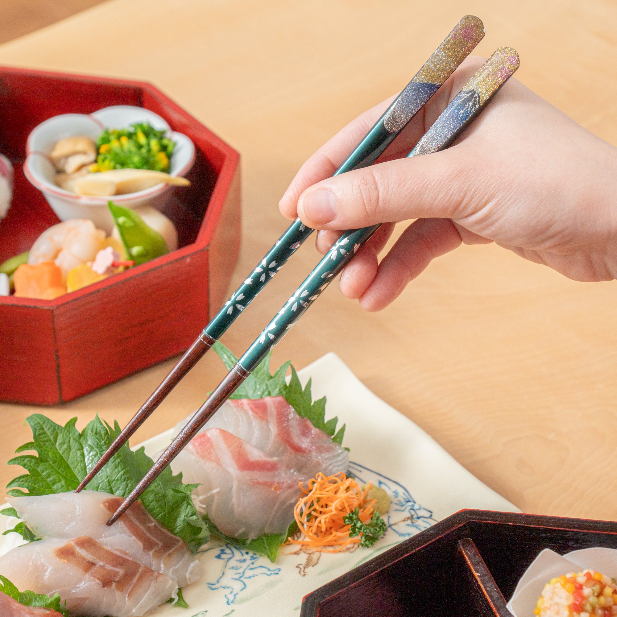 Mt.Fuji and Sakura Chopsticks Pair Set