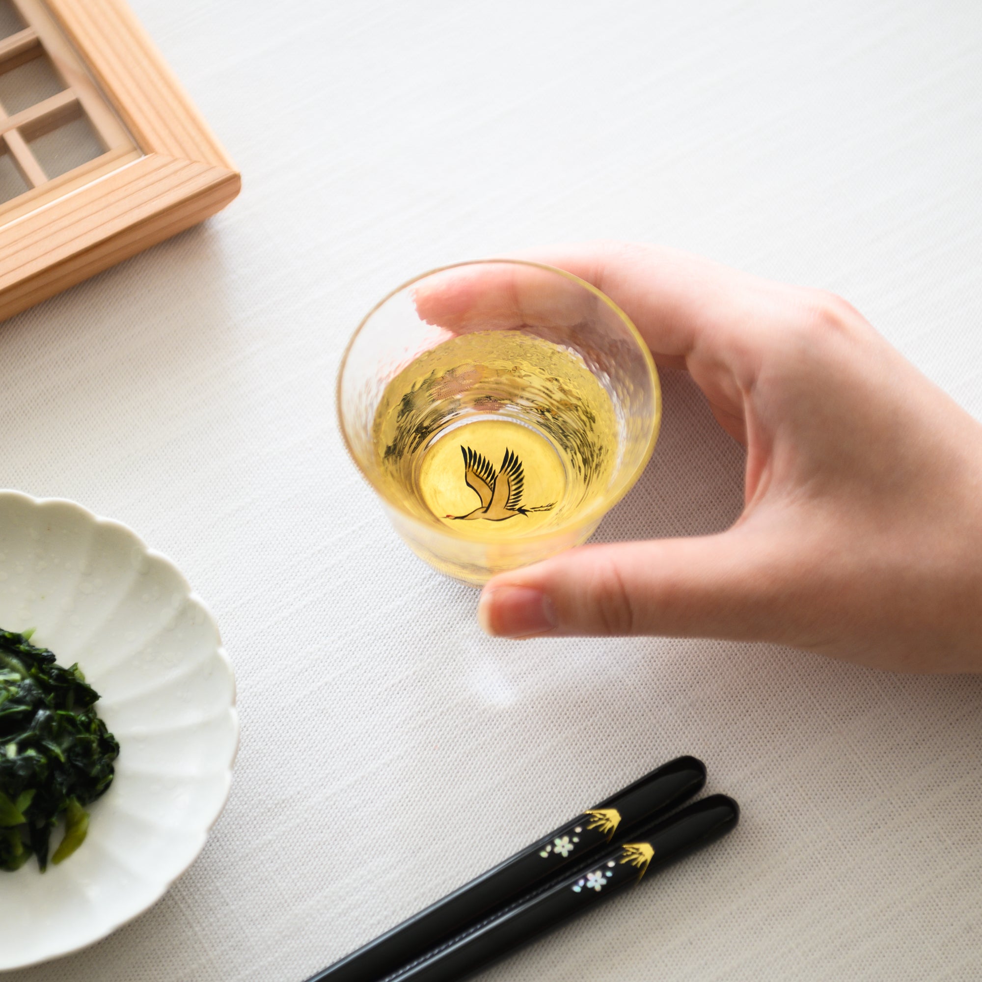 Copa de sake Crane Maki-e Guinomi