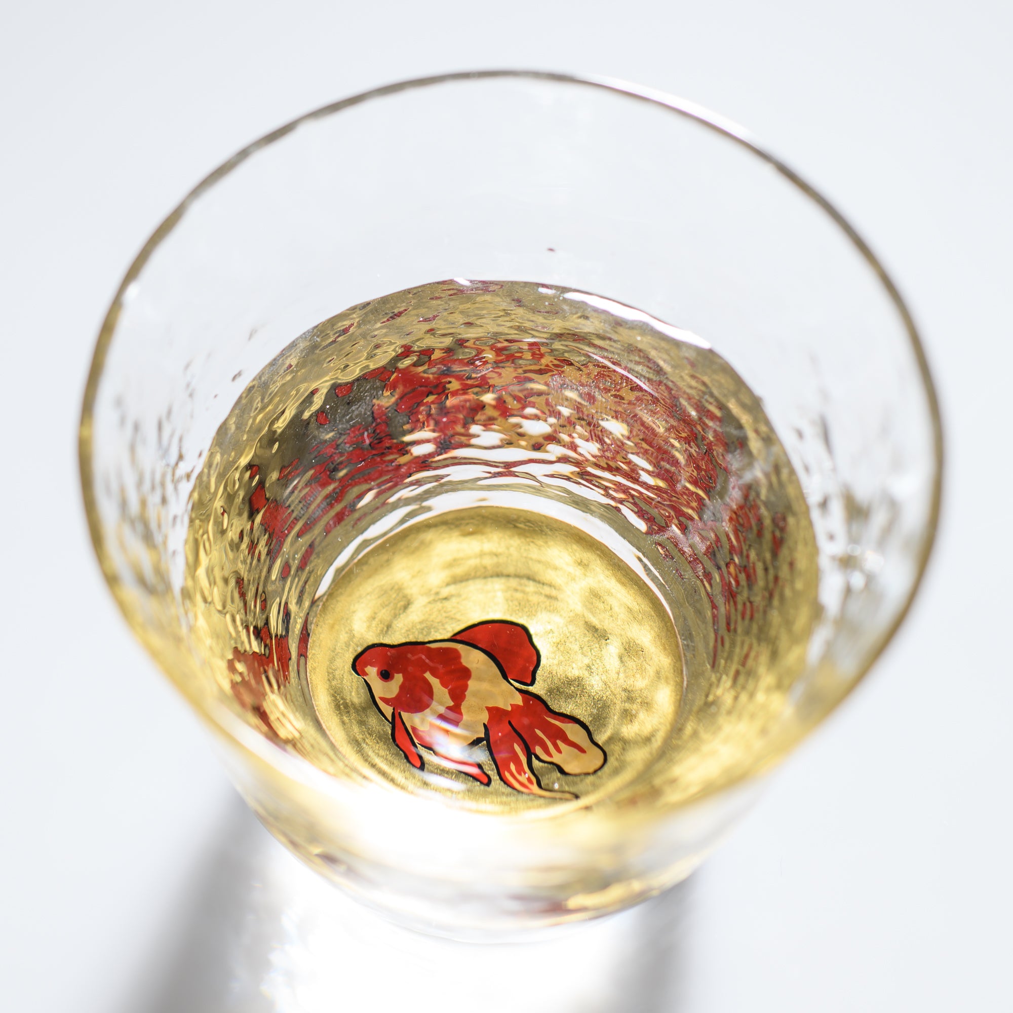 Goldfish Maki-e Glass Sake Cup