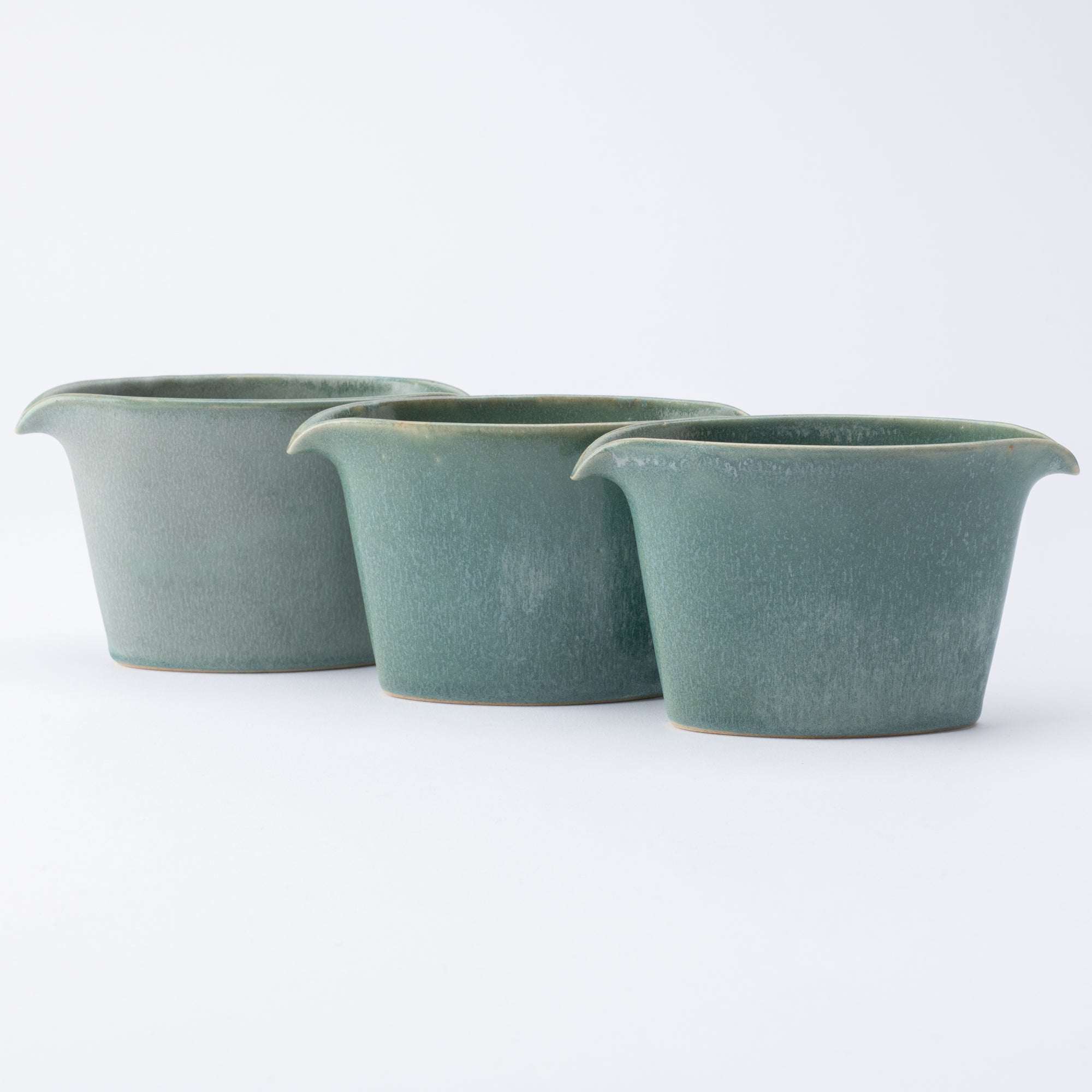 Soporte para salsa y utensilios con glaseado terroso