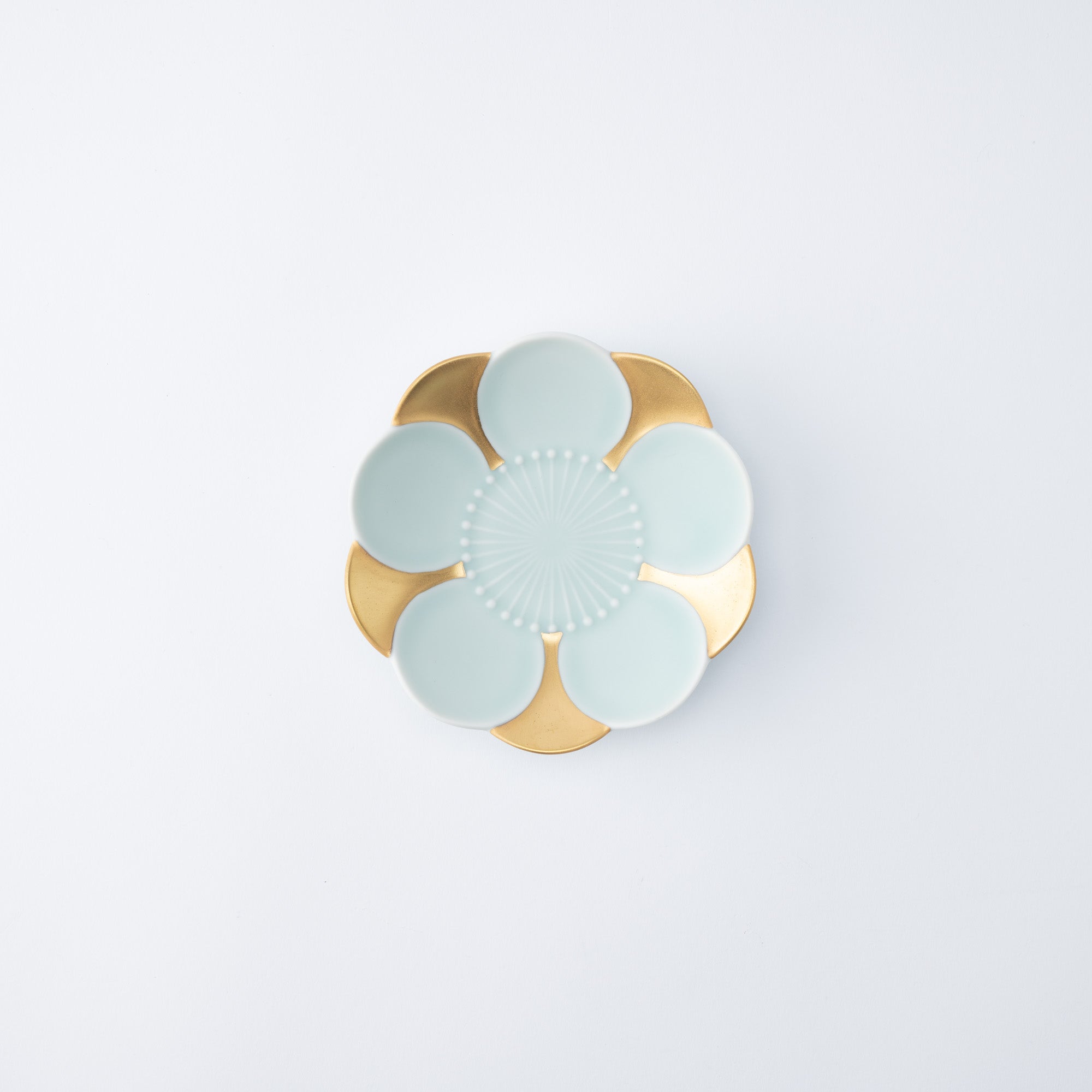 Moist Gold Plum Blossom Sauce Plate
