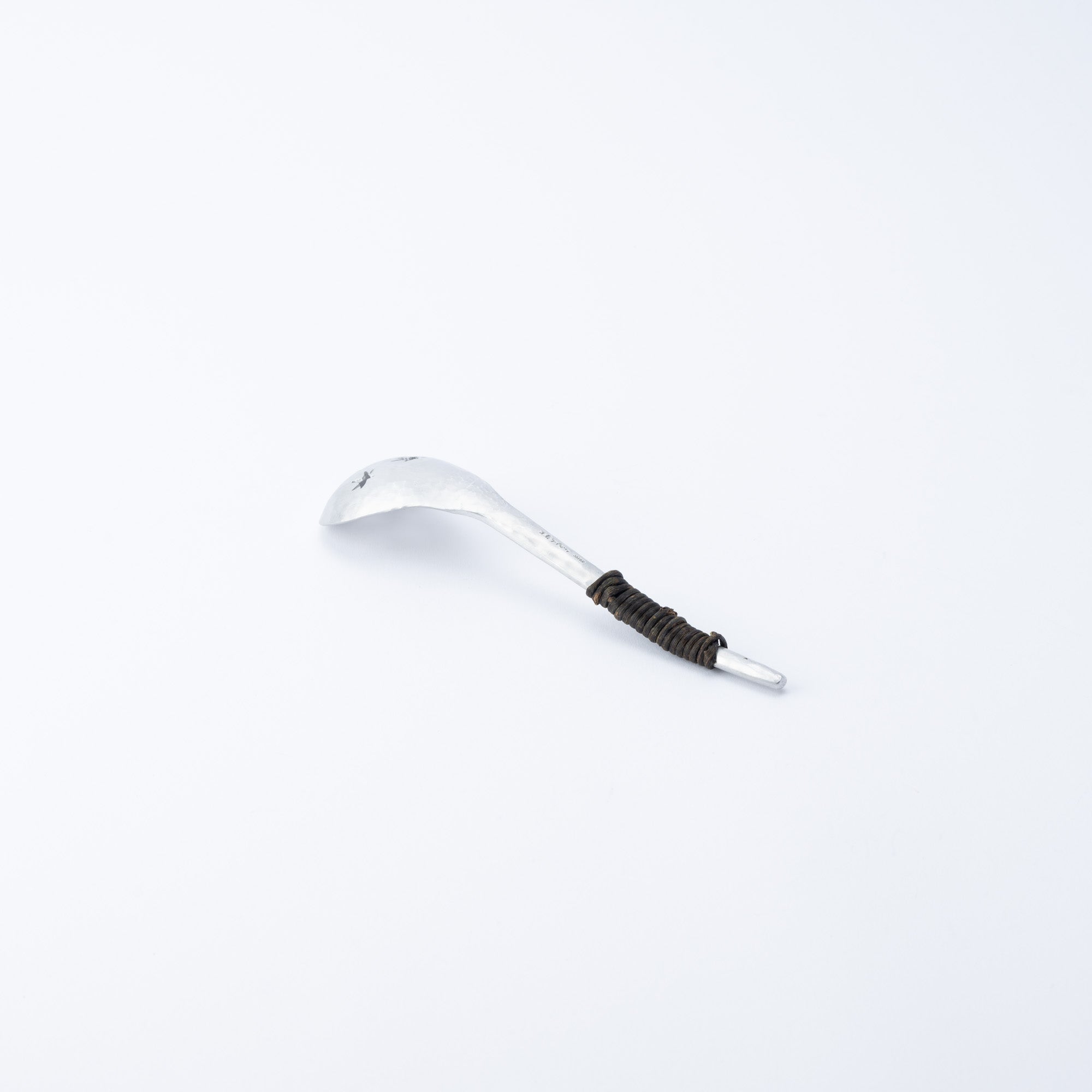 Aluminum Hammered Leaf Slotted Spoon