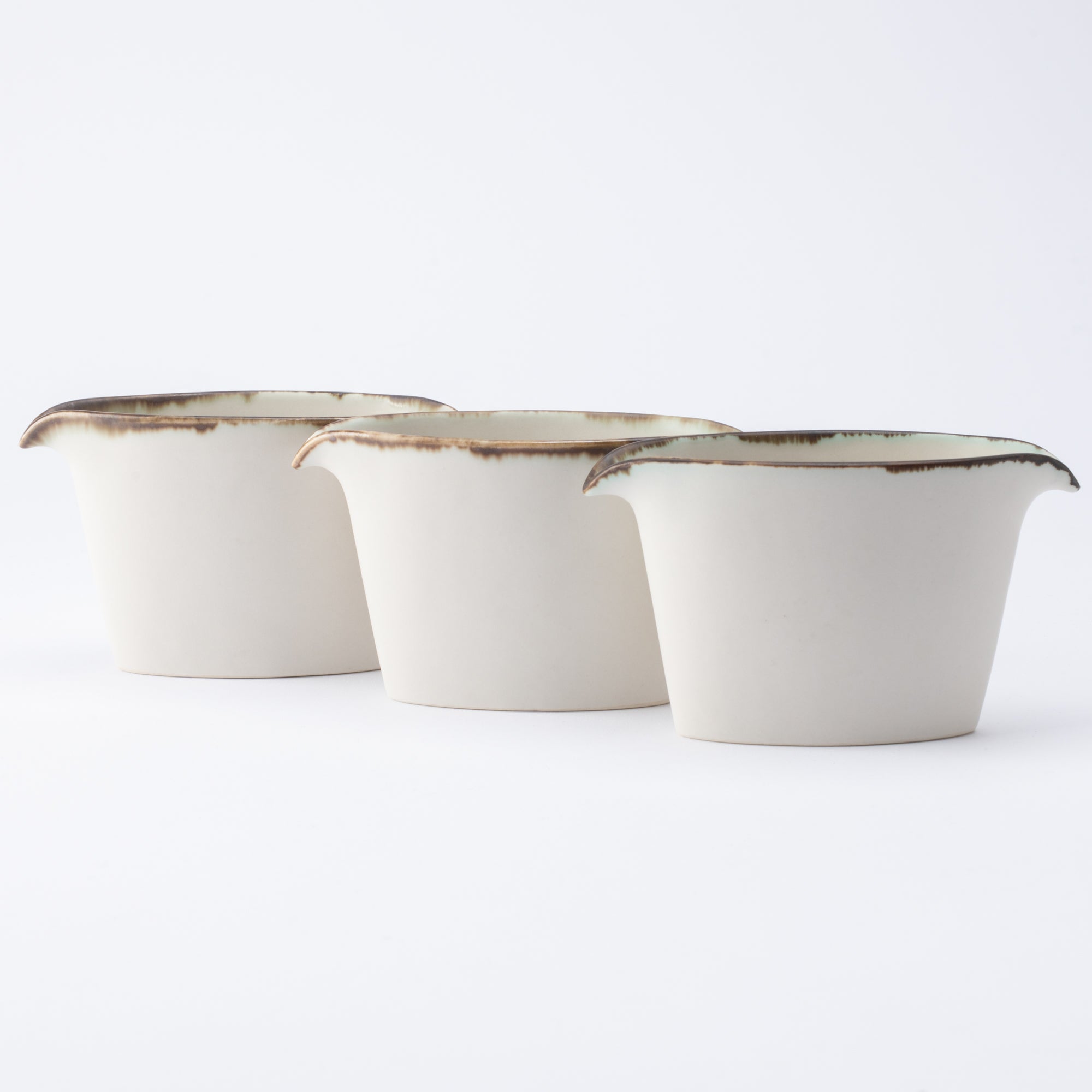 Soporte para salsa y utensilios con glaseado terroso