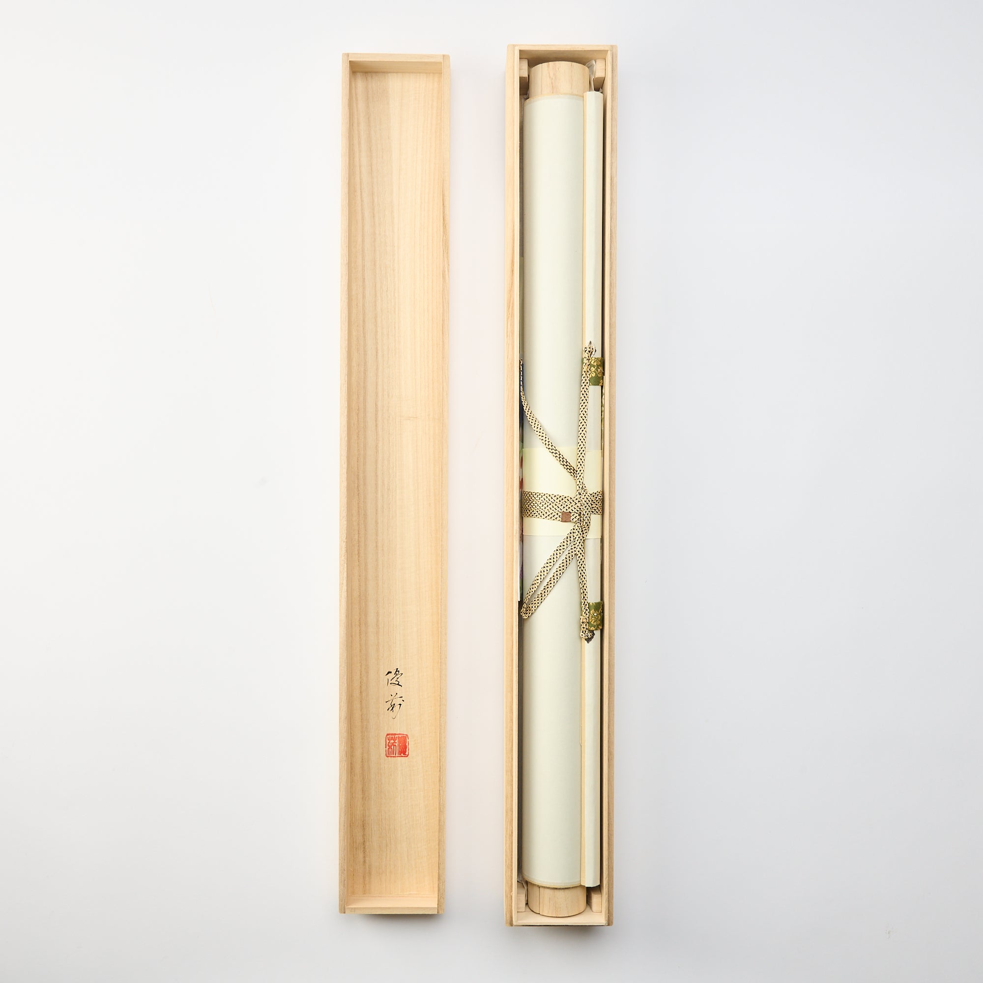 White Peonies Kakejiku Hanging Scroll