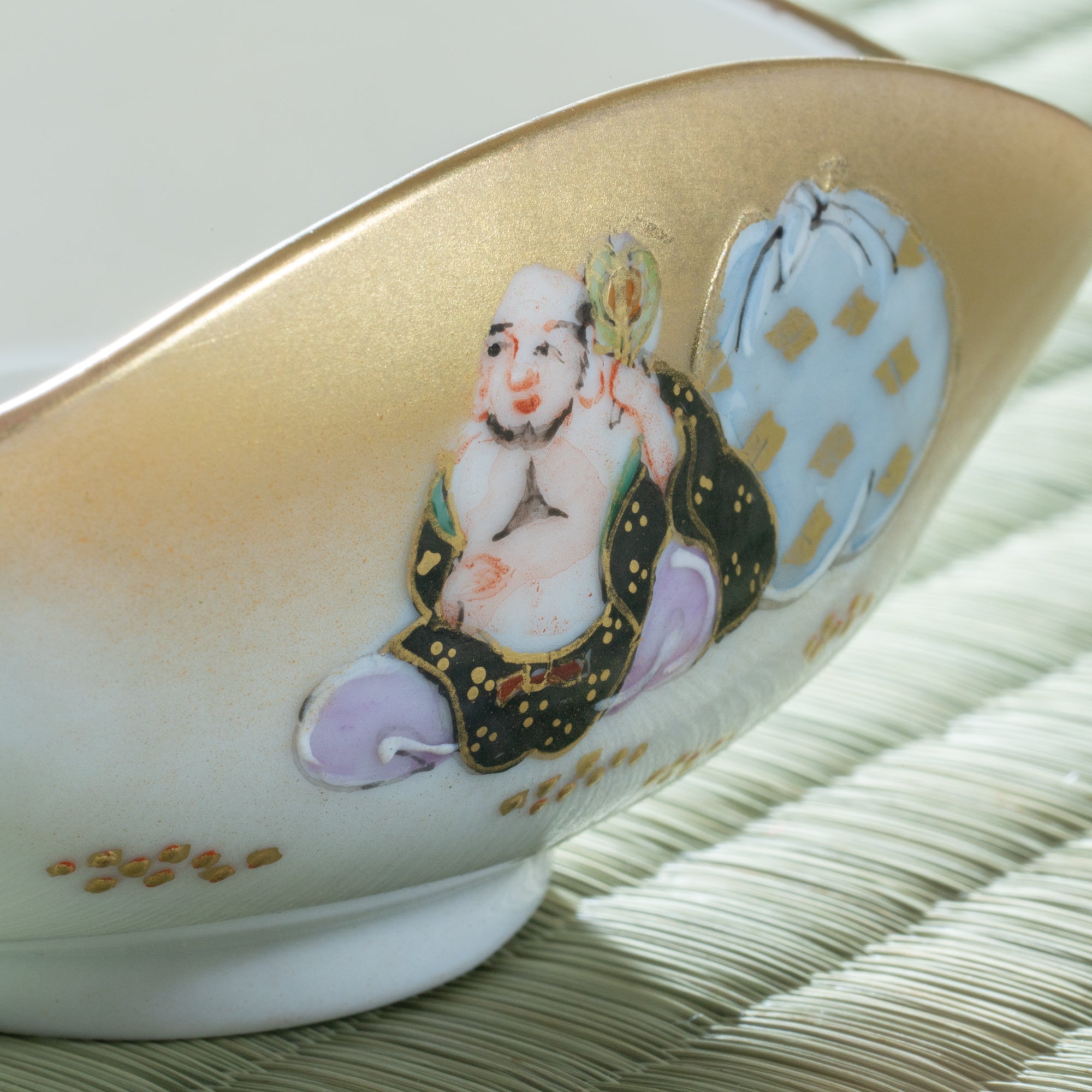 Seven Lucky Gods Houhin Japanese Teapot Set with 5 Teacups
