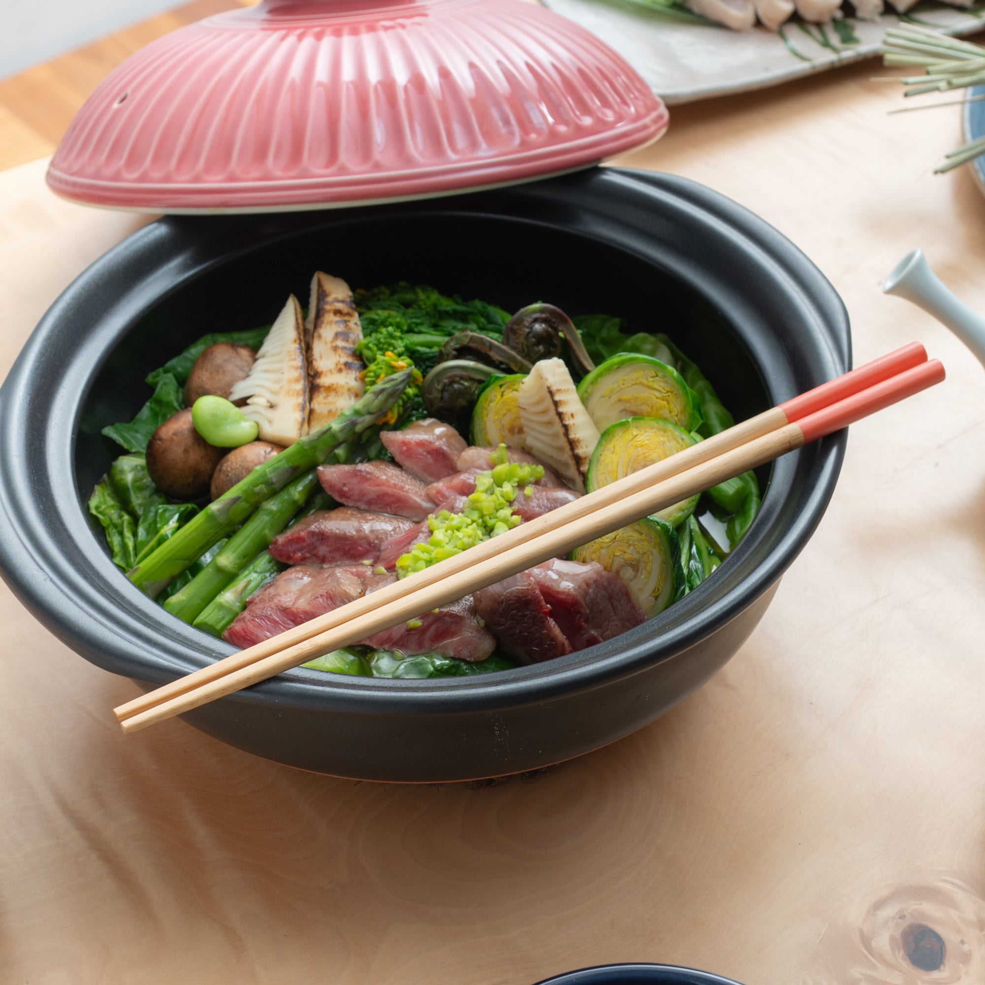 Colorful Handle Bamboo Cooking Chopsticks