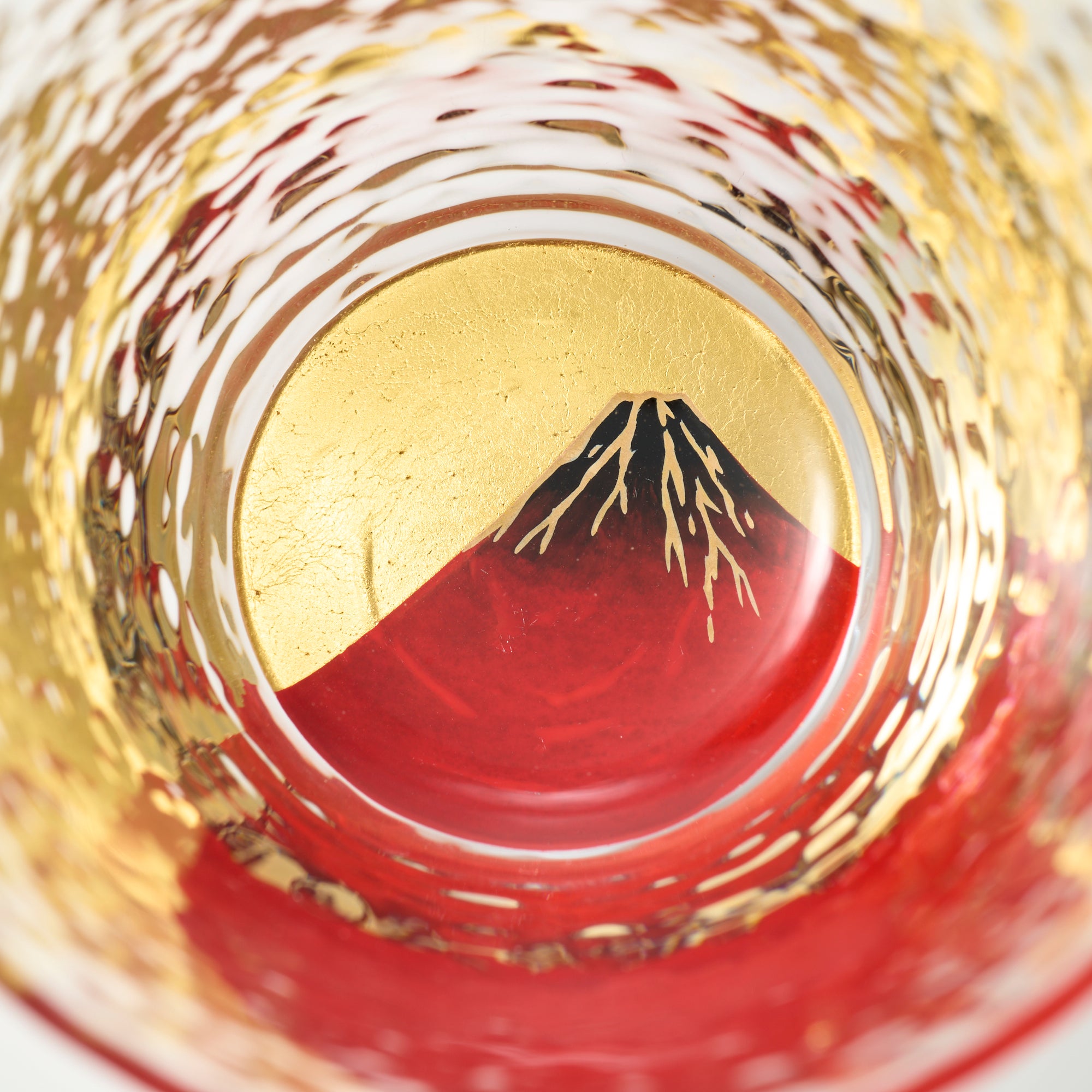 Hokusai Red Fuji Maki-e Sake Cup