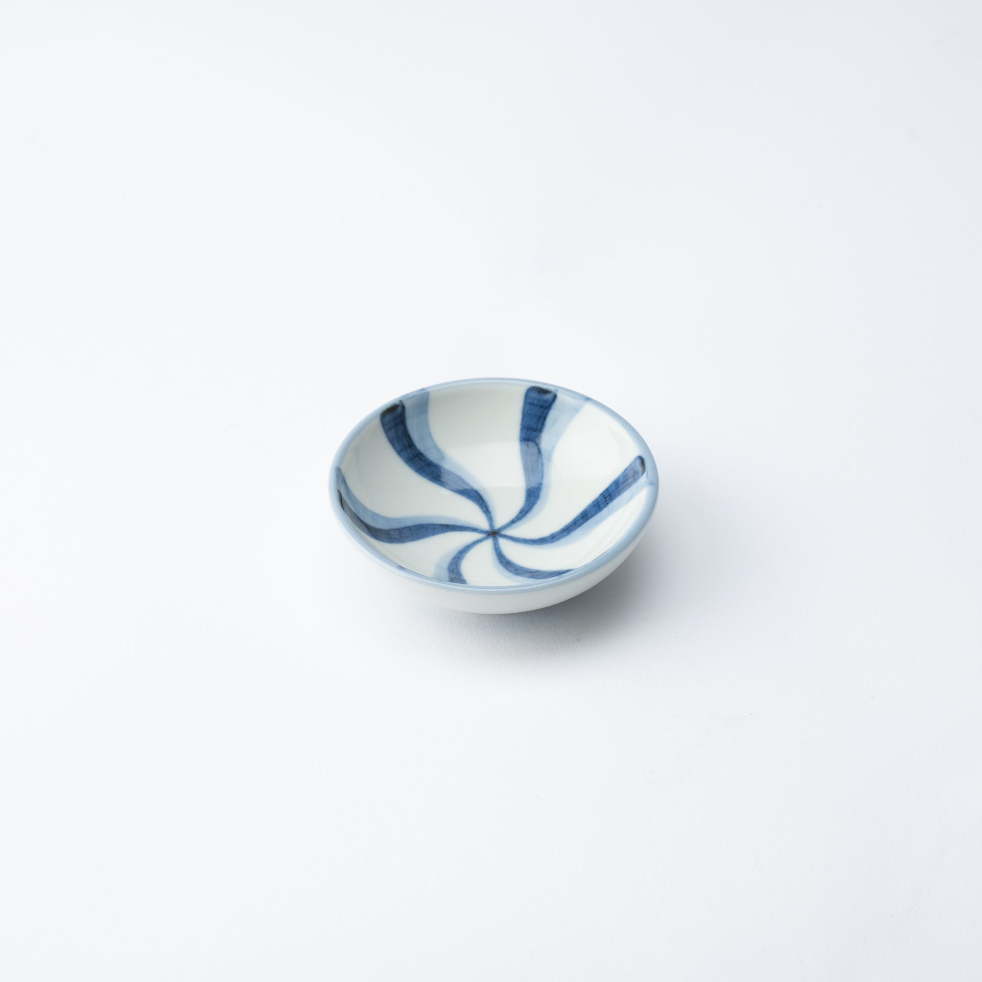 Azul Plato para salsa con diseño en espiral