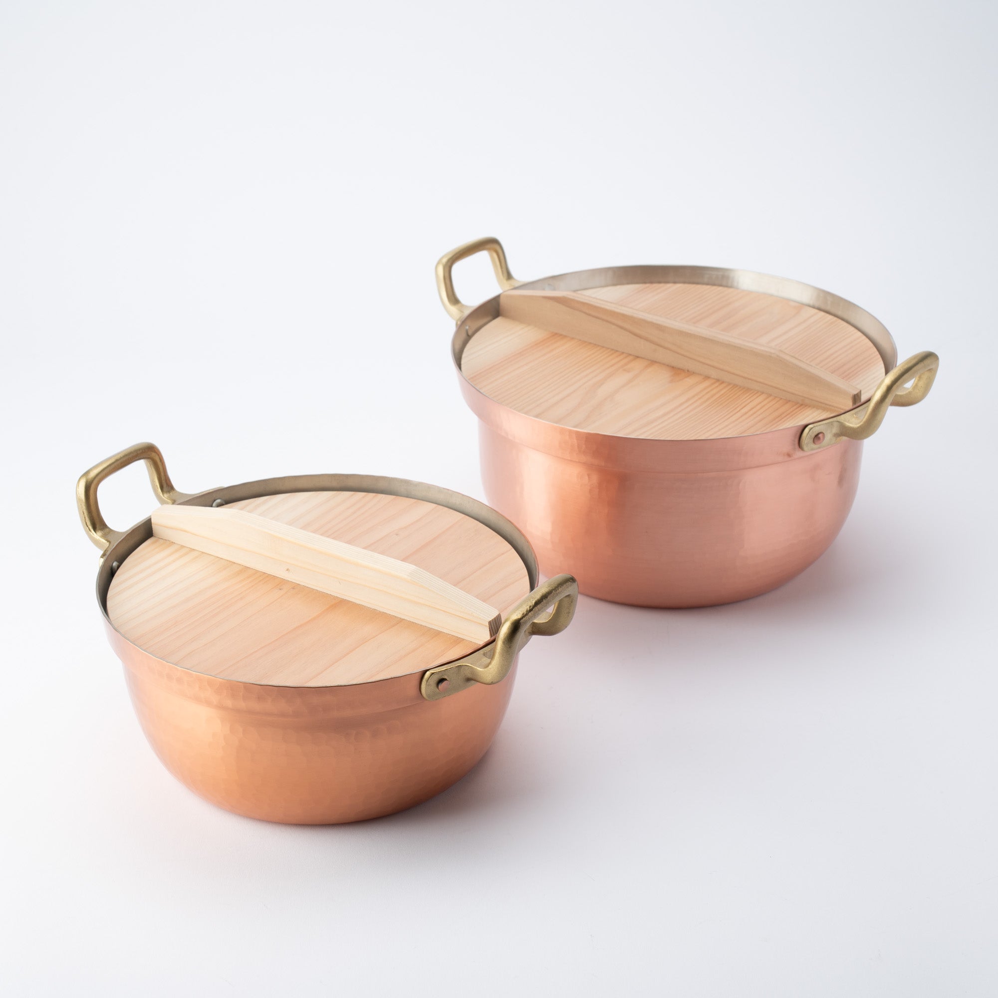 Shallow Copper Pot with Lid