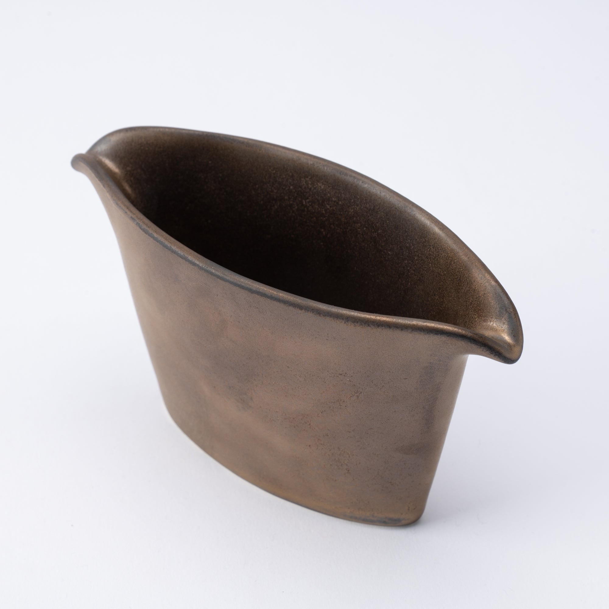 Soporte para salsa y utensilios con glaseado terroso