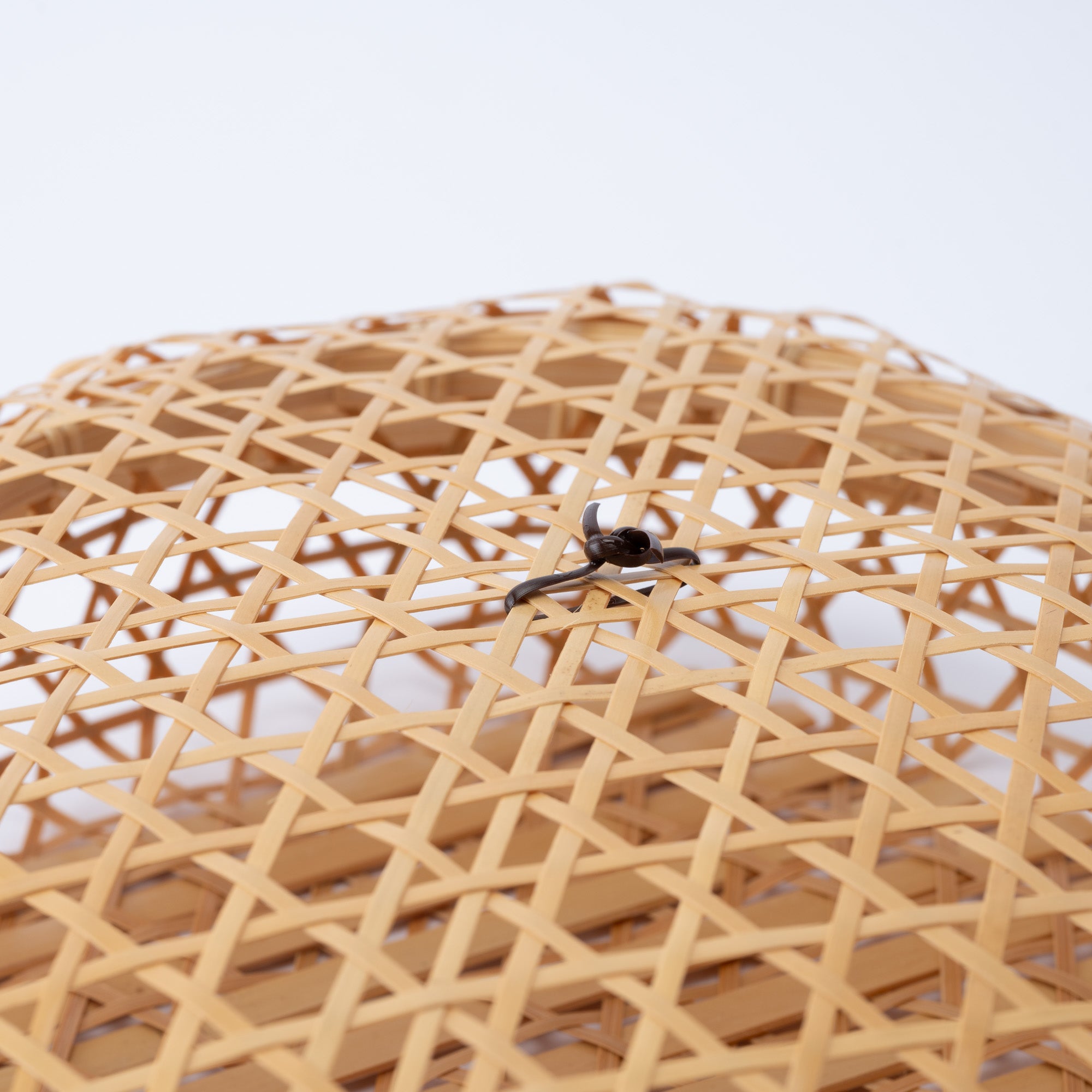 Hexagon Weave Bamboo Basket with Lid