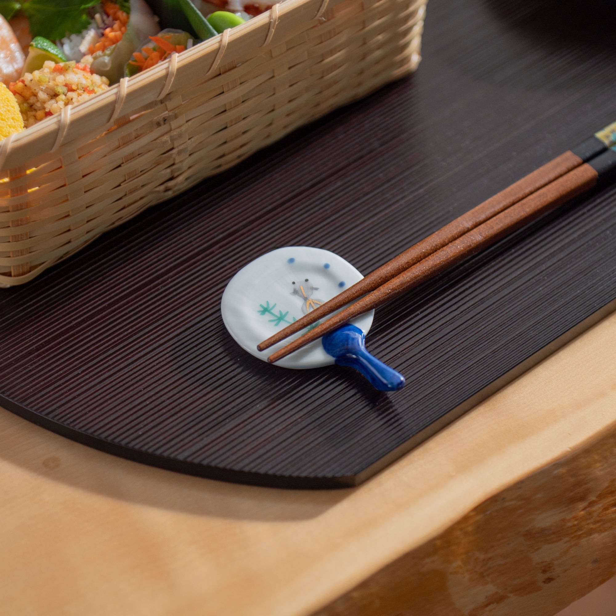 Goldfish Paper Fan Chopstick Rest Set