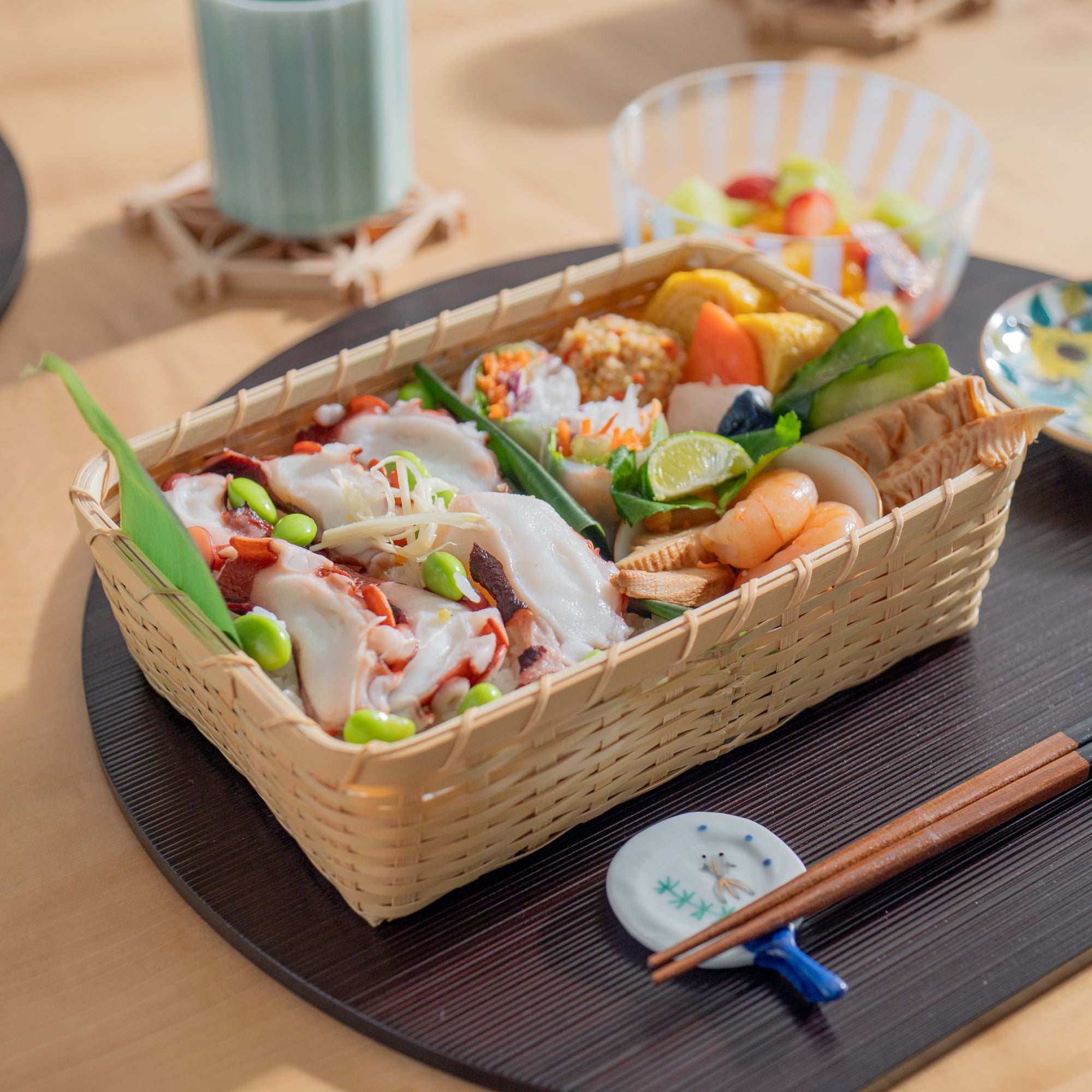 Woven Bamboo Bento Box S