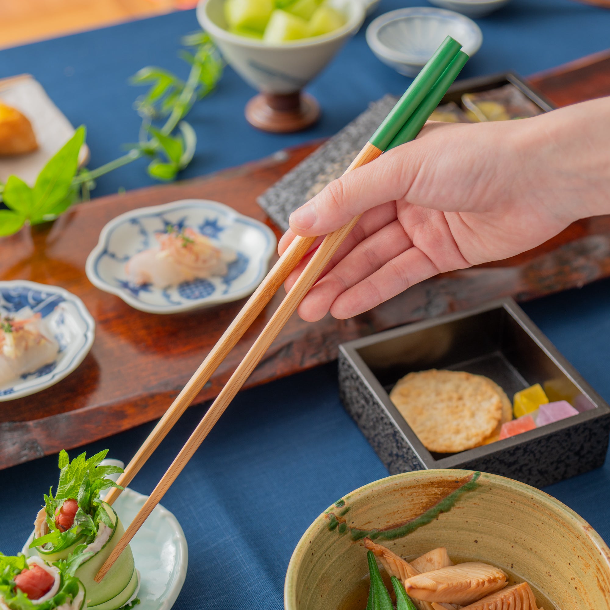 Colorful Handle Bamboo Cooking Chopsticks